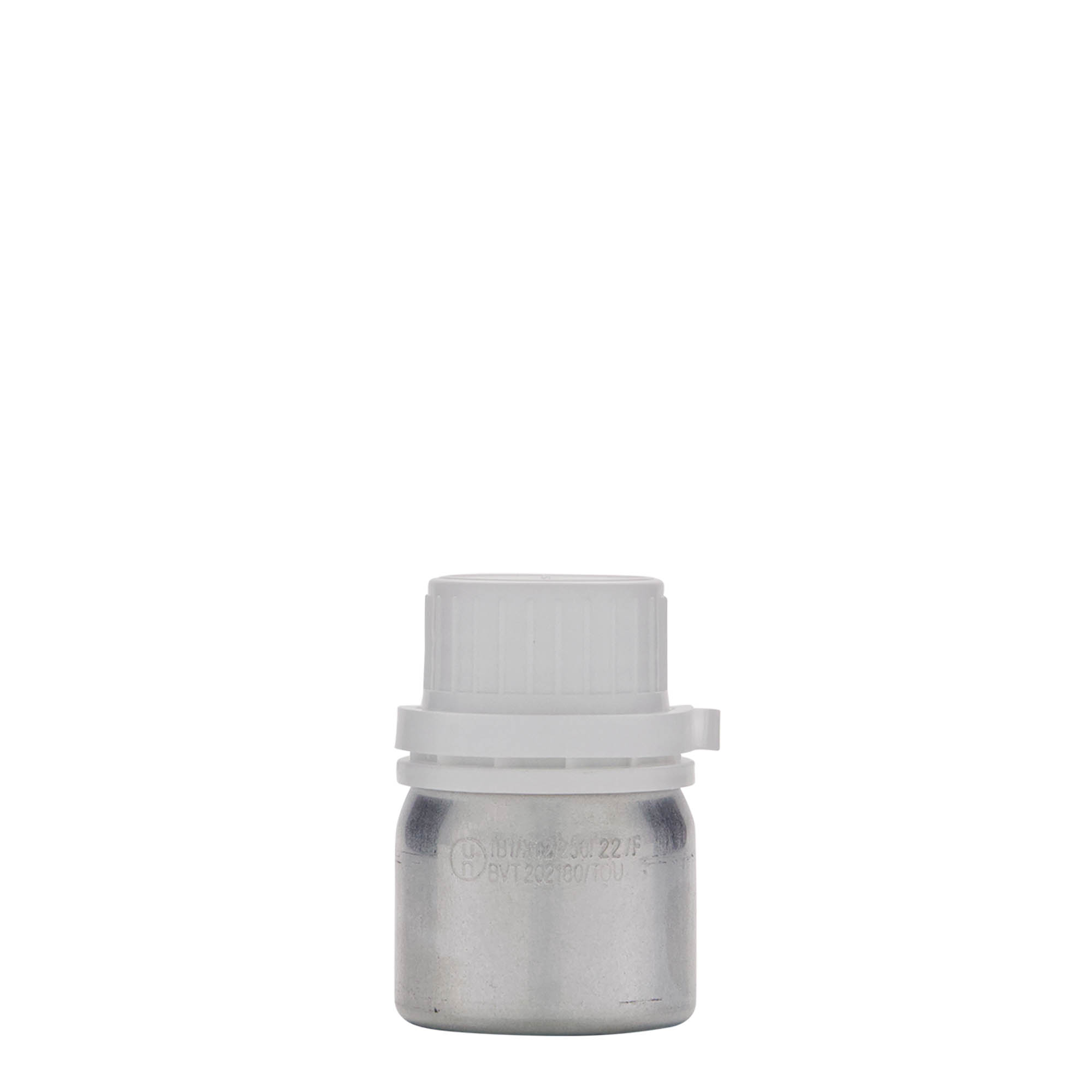50 ml shishe alumini, metal, argjend, goja: DIN 32