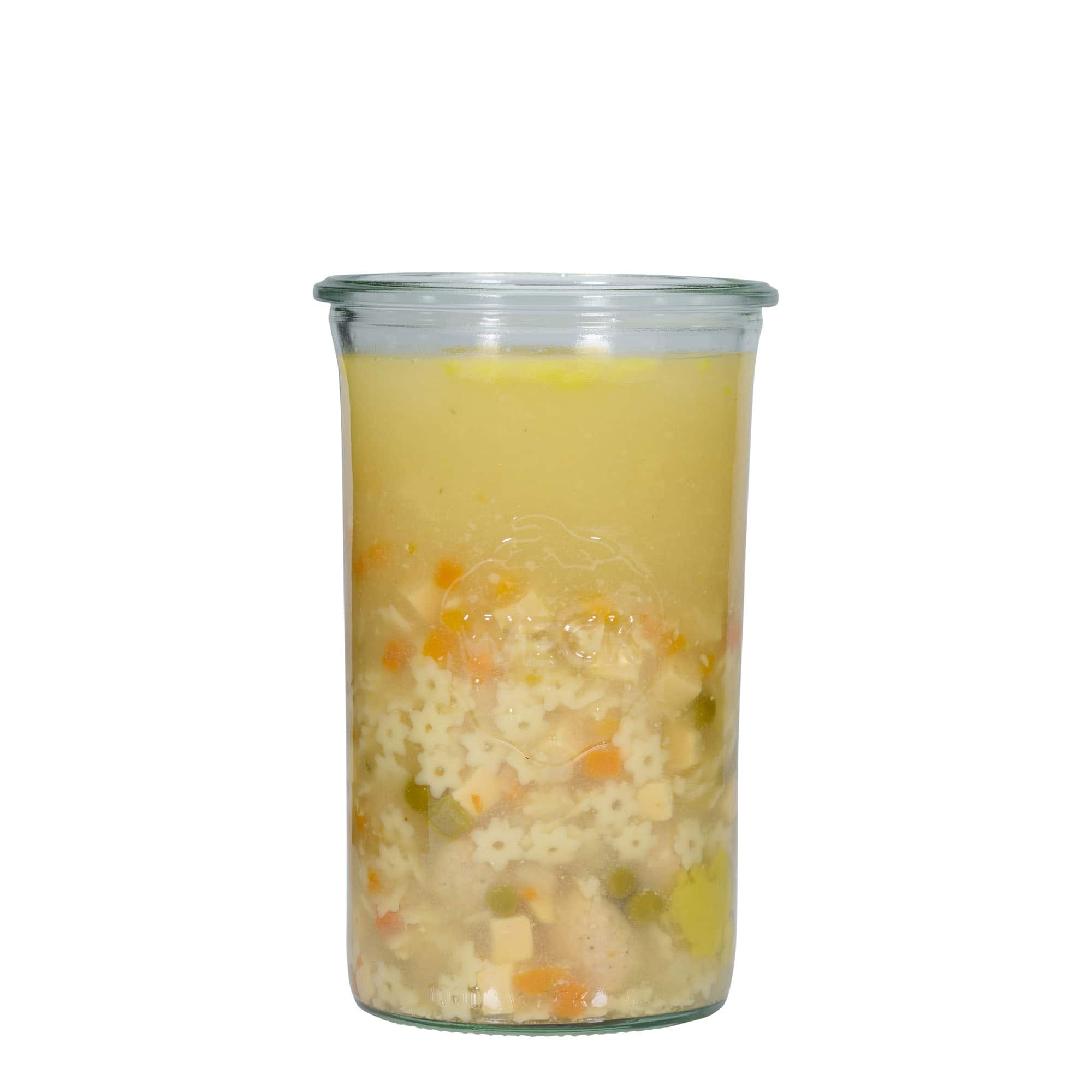 1.000 ml WECK-glas me kapak të përmbysur #, Hapur: Buzë e rrumbullakët