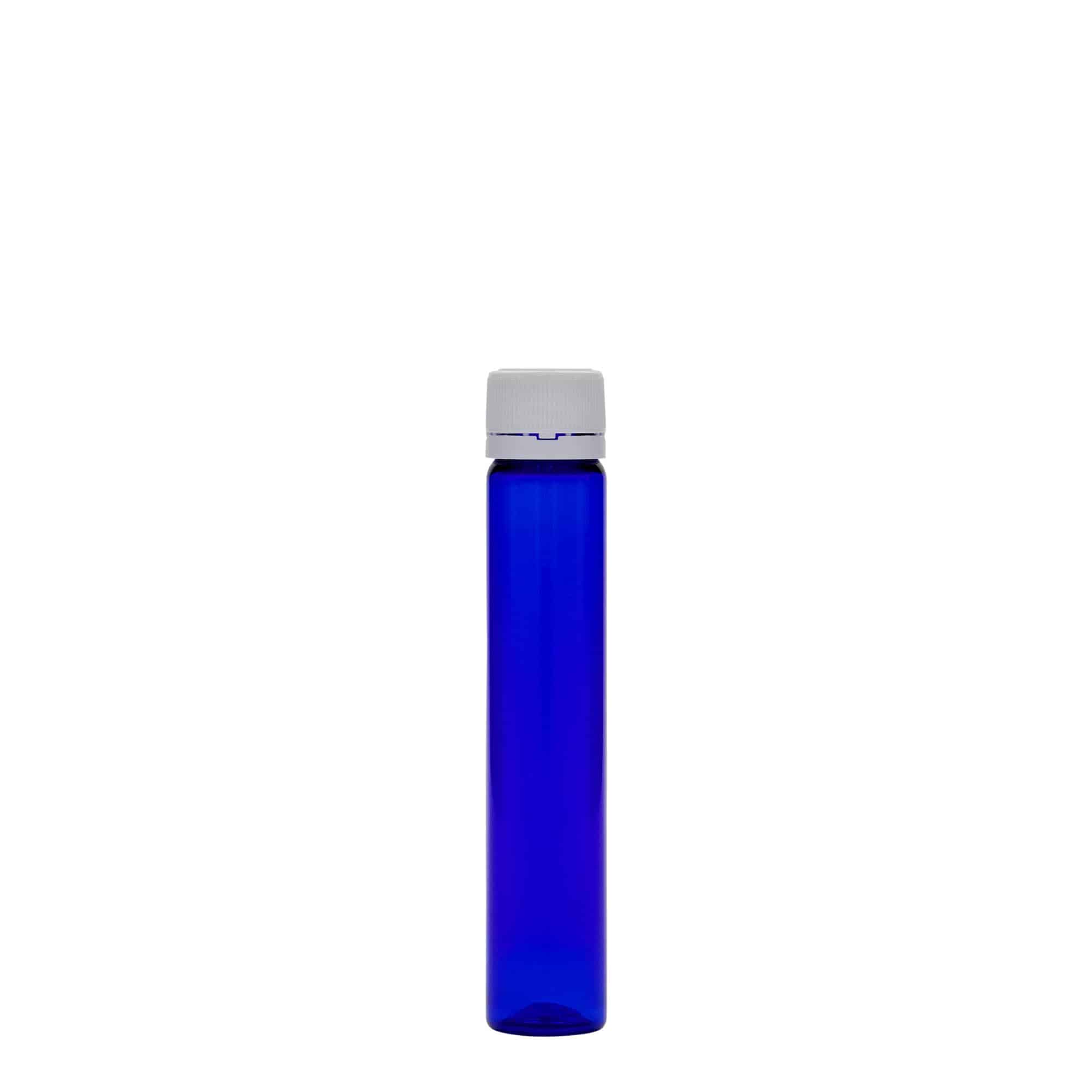25 ml tub PET, plastik, blu mbretëror, hapje: kapak me vida