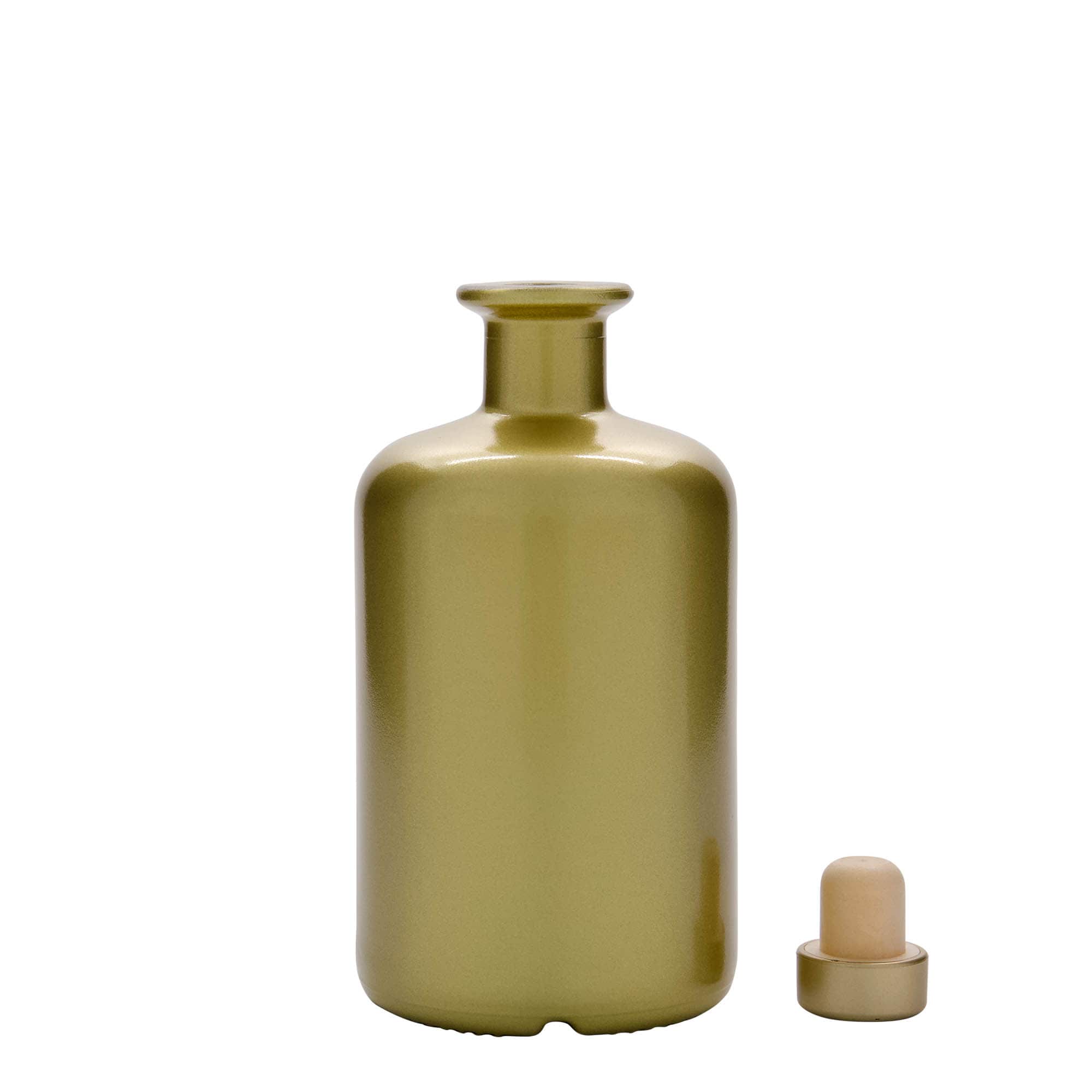 Shishe qelqi 500 ml, farmaci, e artë, gojë: korek
