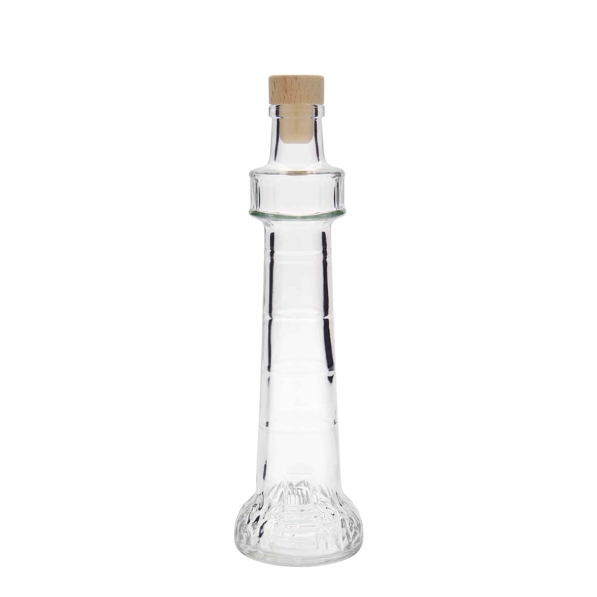 Shishe qelqi 200 ml 'Leuchtturm', gojë: korek