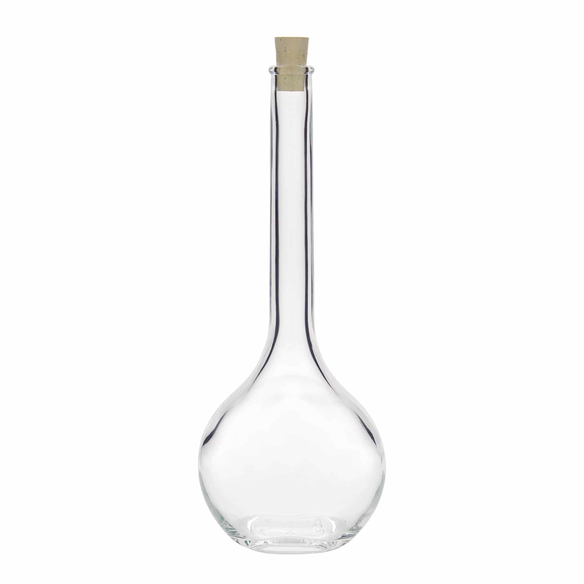 Shishe qelqi 500 ml 'Contessa', ovale, gojë: kork