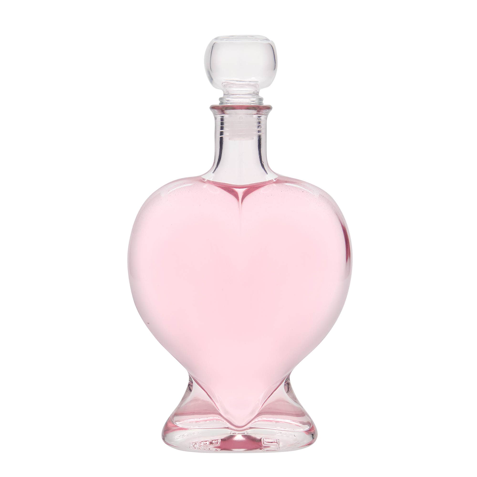 Shishe qelqi 500 ml 'Zemër', Hapur: Korek