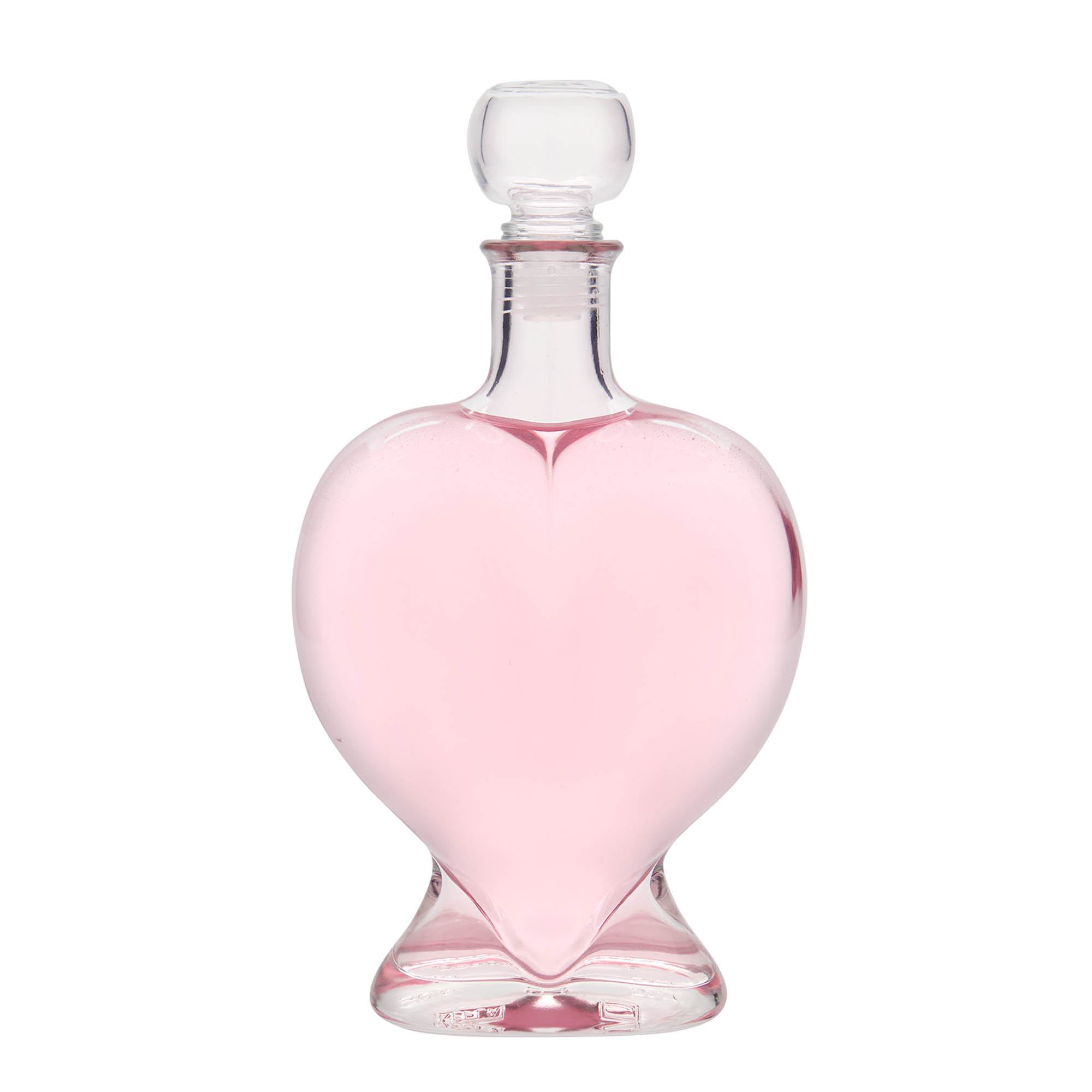 Shishe qelqi 500 ml 'Zemër', Hapur: Korek