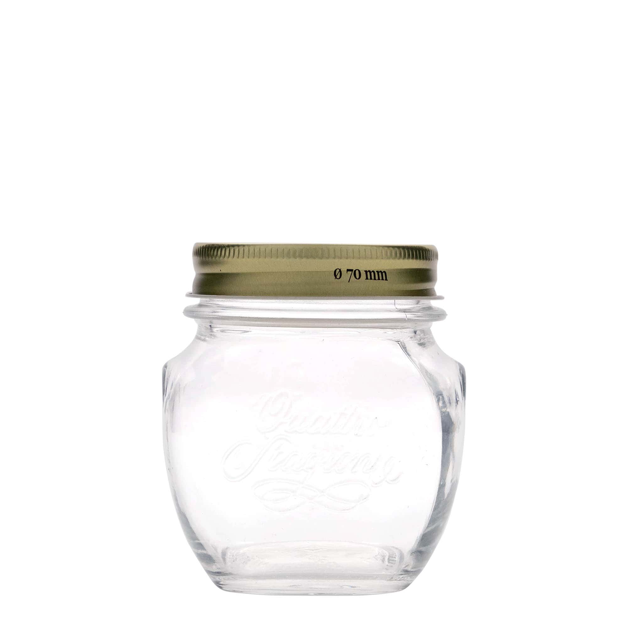 300 ml qelq dekorativ 'Quattro Stagioni', Hapur: Kapak me vida