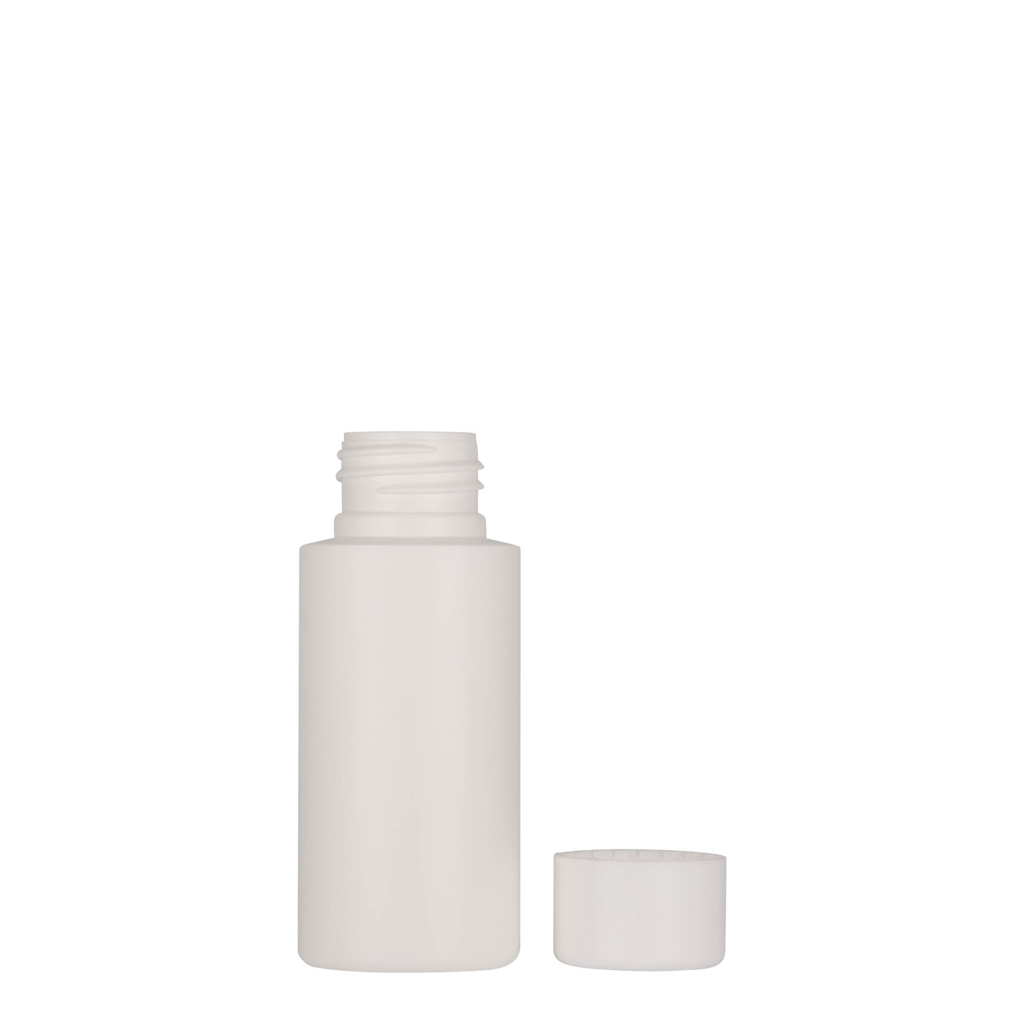 Shishe plastike 50 ml 'Pipe', HDPE, e bardhë, gojë: 24/410
