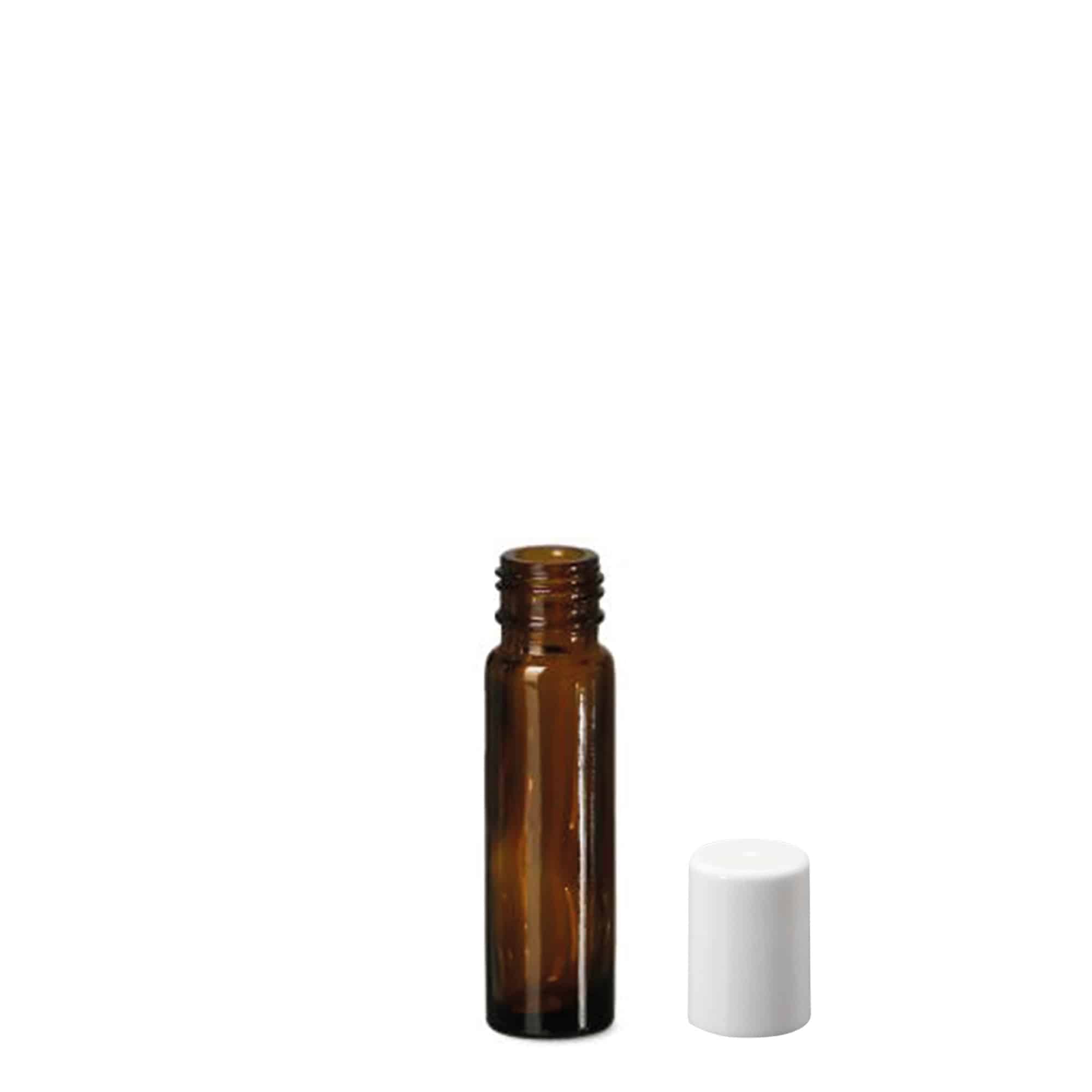Shishe Roll-On 10 ml, qelq, kafe, hapje: kapak me vidë