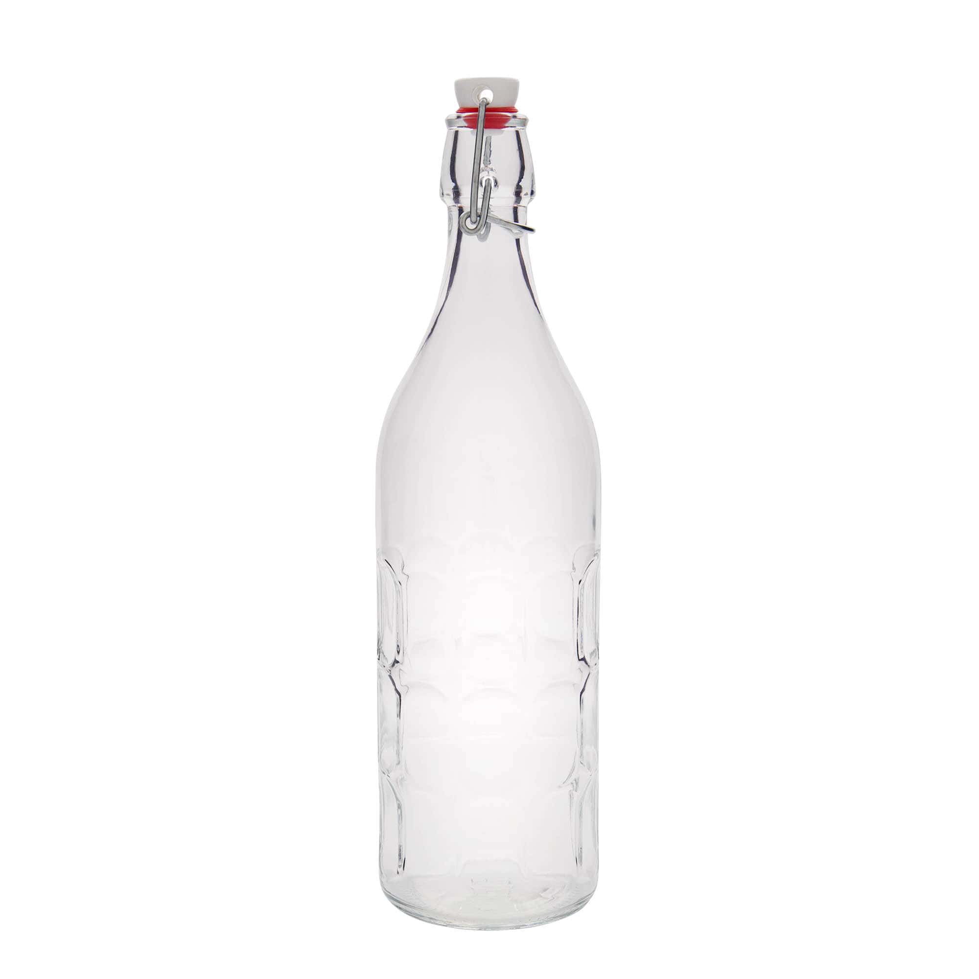 1.000 ml shishe qelqi Moresca, gojë: mbyllje me kapëse