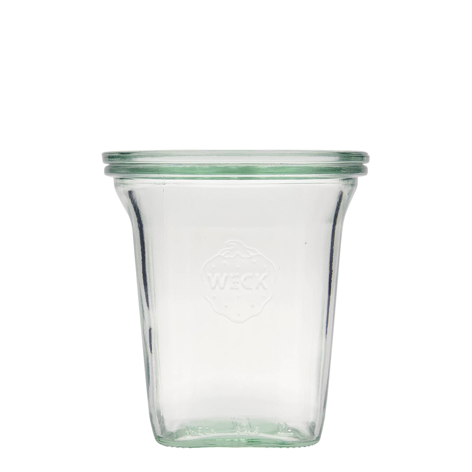 6x 545 ml WECK-Quadroglas me kapak qelqi RR 100