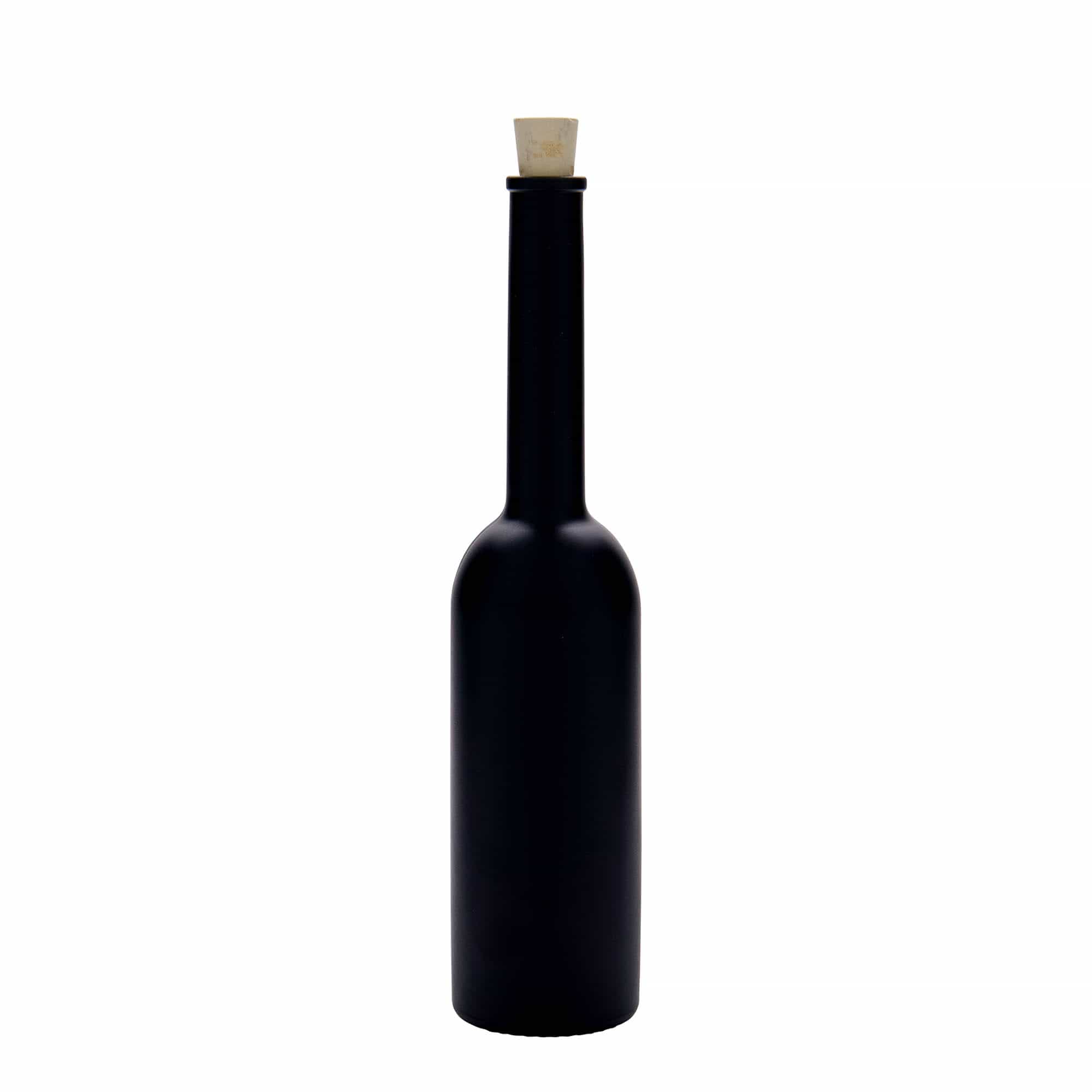 200 ml shishe qelqi 'Opera', e zezë, gojë: kork