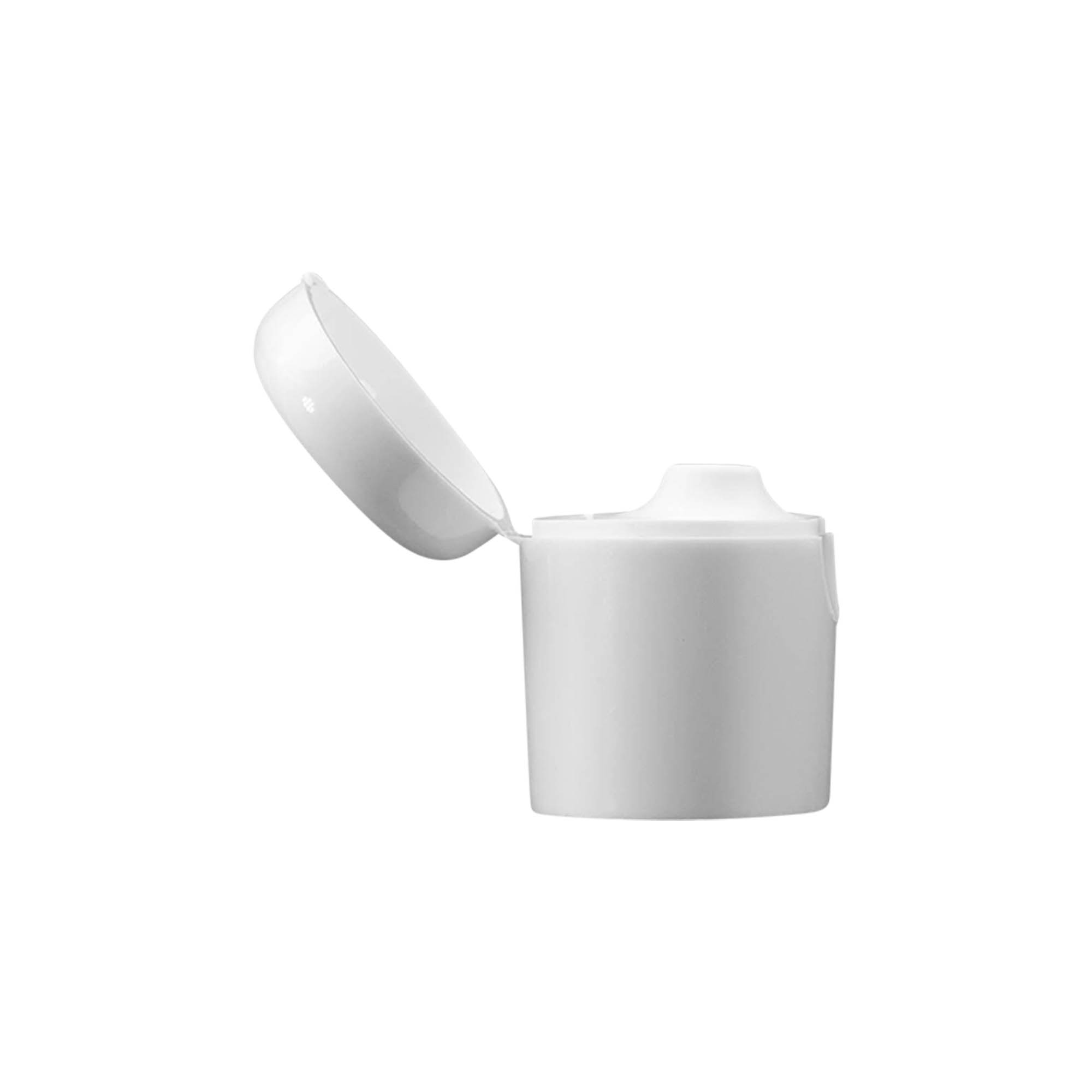 Kapak me vidë me kyçje të palosshme për 'Indy', plastikë, i bardhë Kapak me vidë me kyçje të palosshme për 'Indy', plastikë, i bardhë