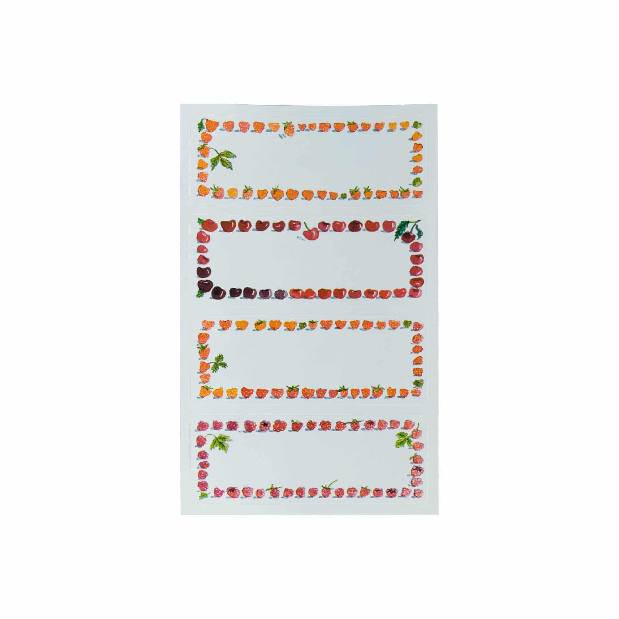 Etiketat Zweckform 'Kornizë Frutash', drejtkëndëshe, letër, shumëngjyrëshe