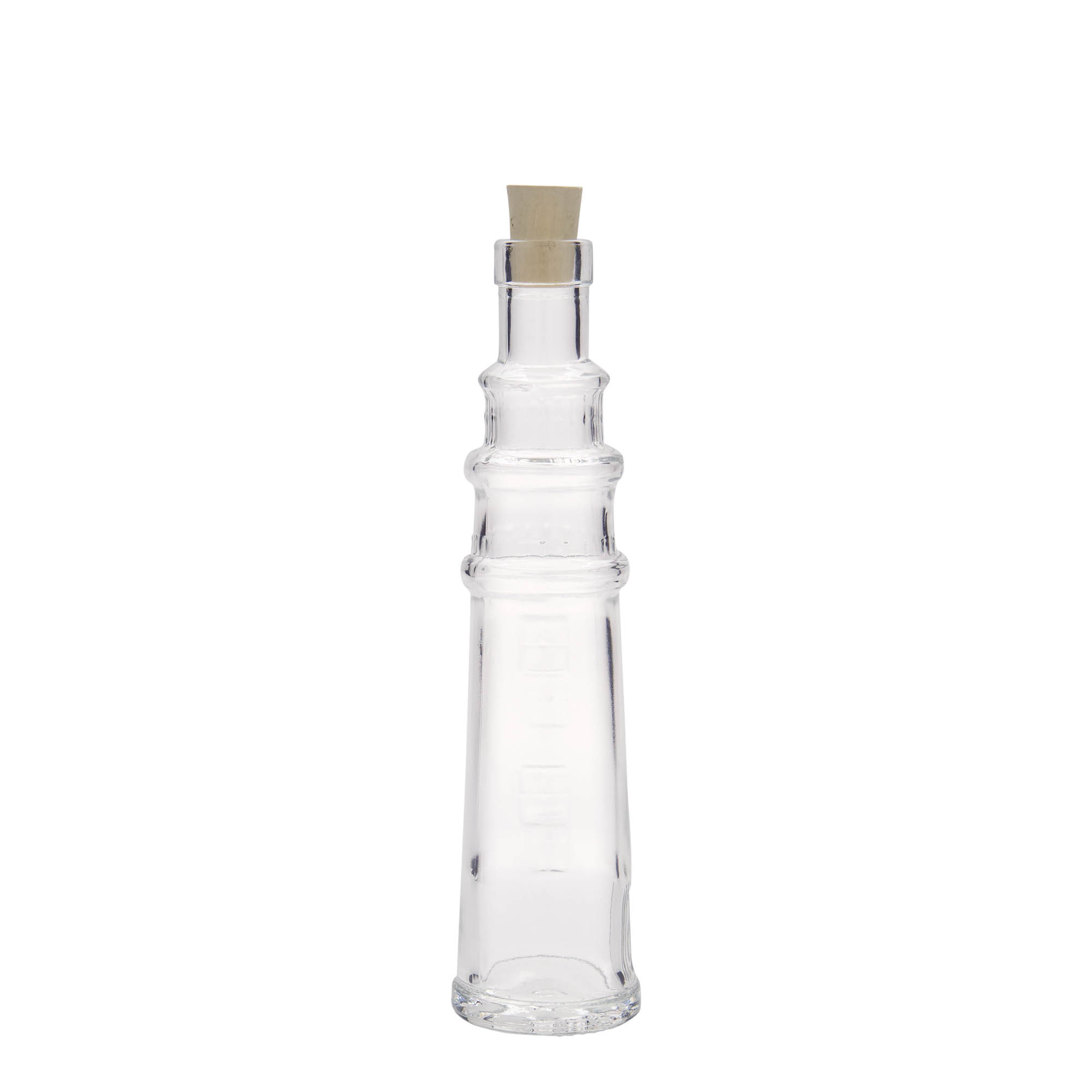 Shishe qelqi 100 ml 'Leuchtturm', gojë: kork Shishe qelqi 100 ml 'Leuchtturm', gojë: kork