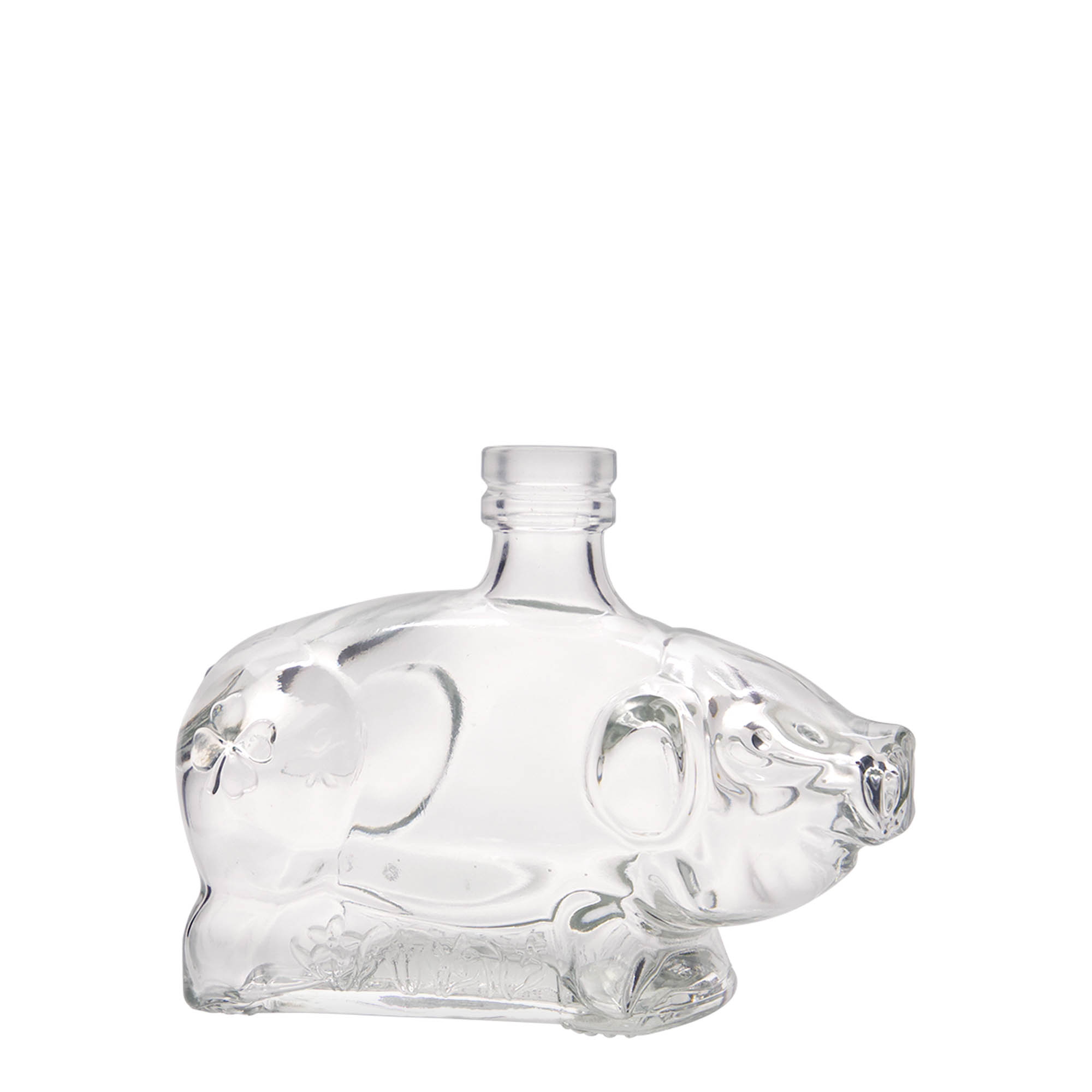 200 ml shishe qelqi 'Derrkuc i fatit', Hapur: Korek