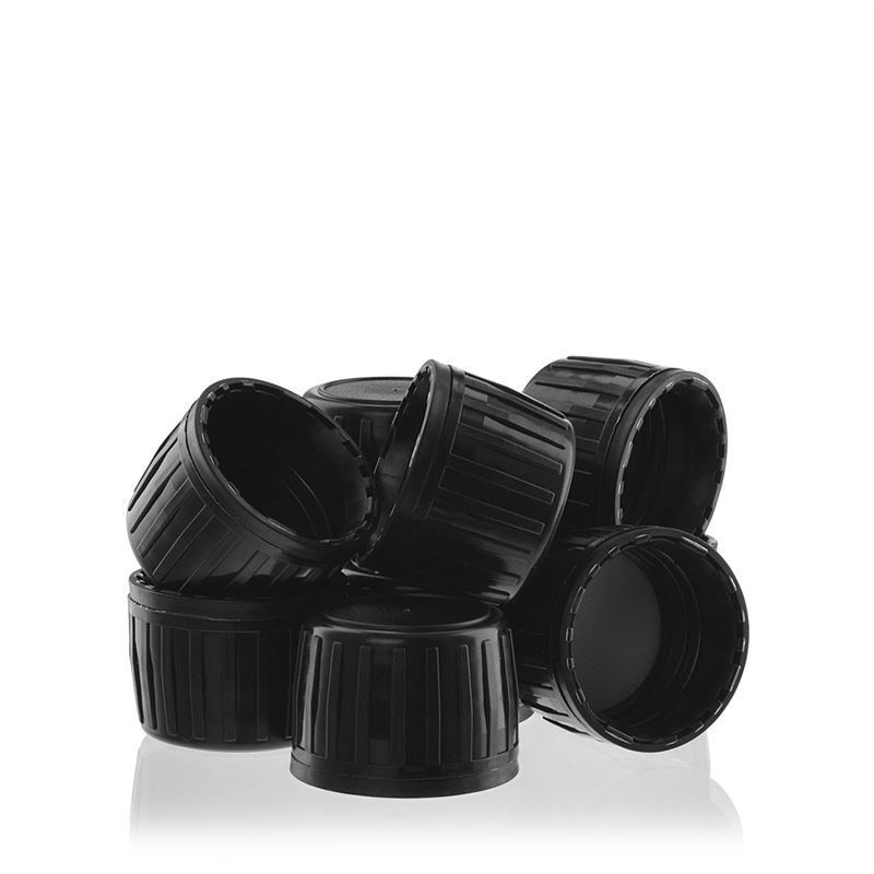 Kapak me vidë origjinal, plastik PP, i zi, për gojën: PP 28