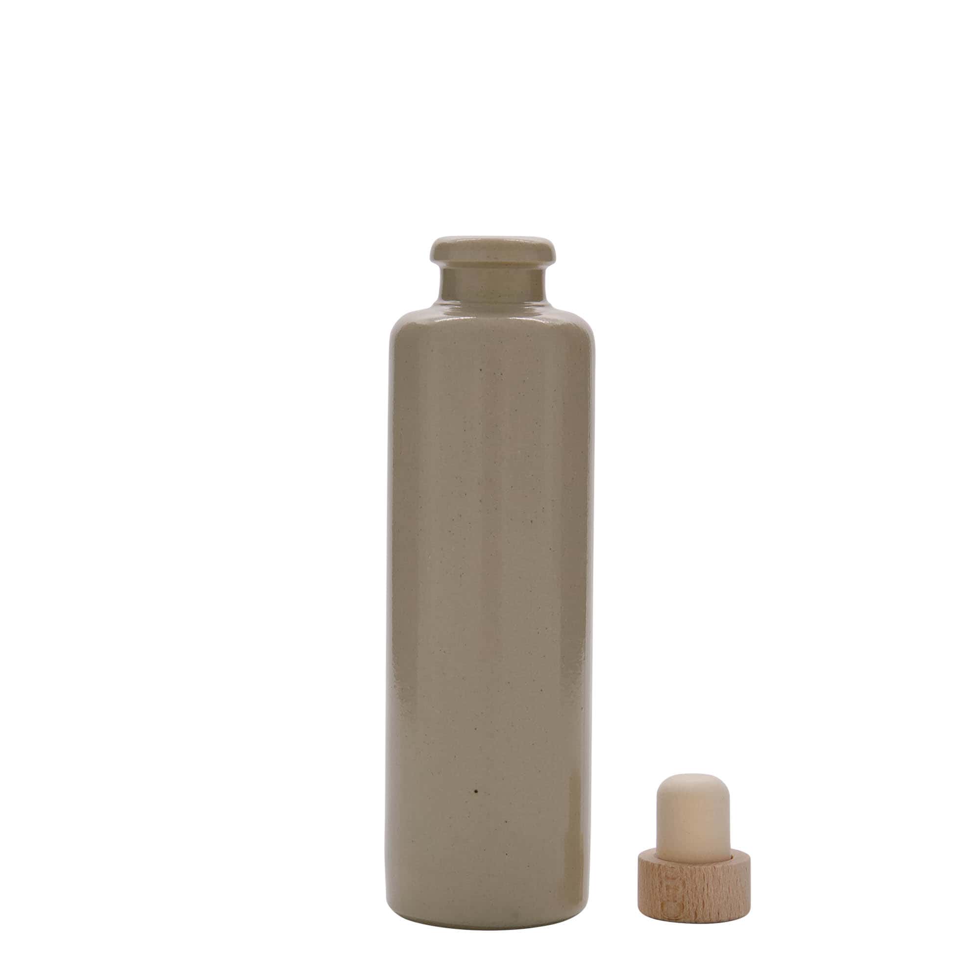 200 ml krua me ton, qeramikë, bezhë, gojë: korek