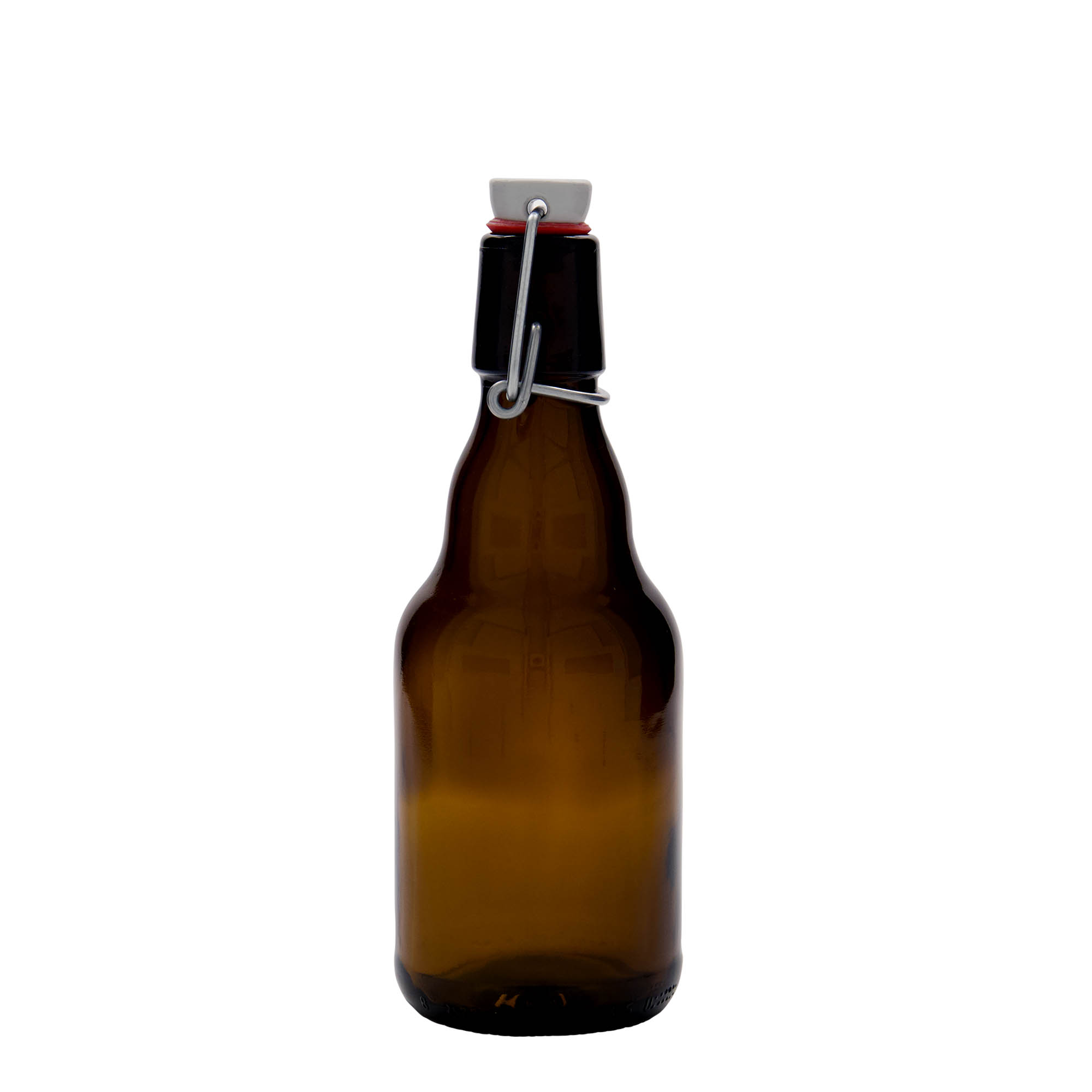 330 ml shishe birre 'Steinie', xham, kafe, gojë: mbyllje me kapak me shufër