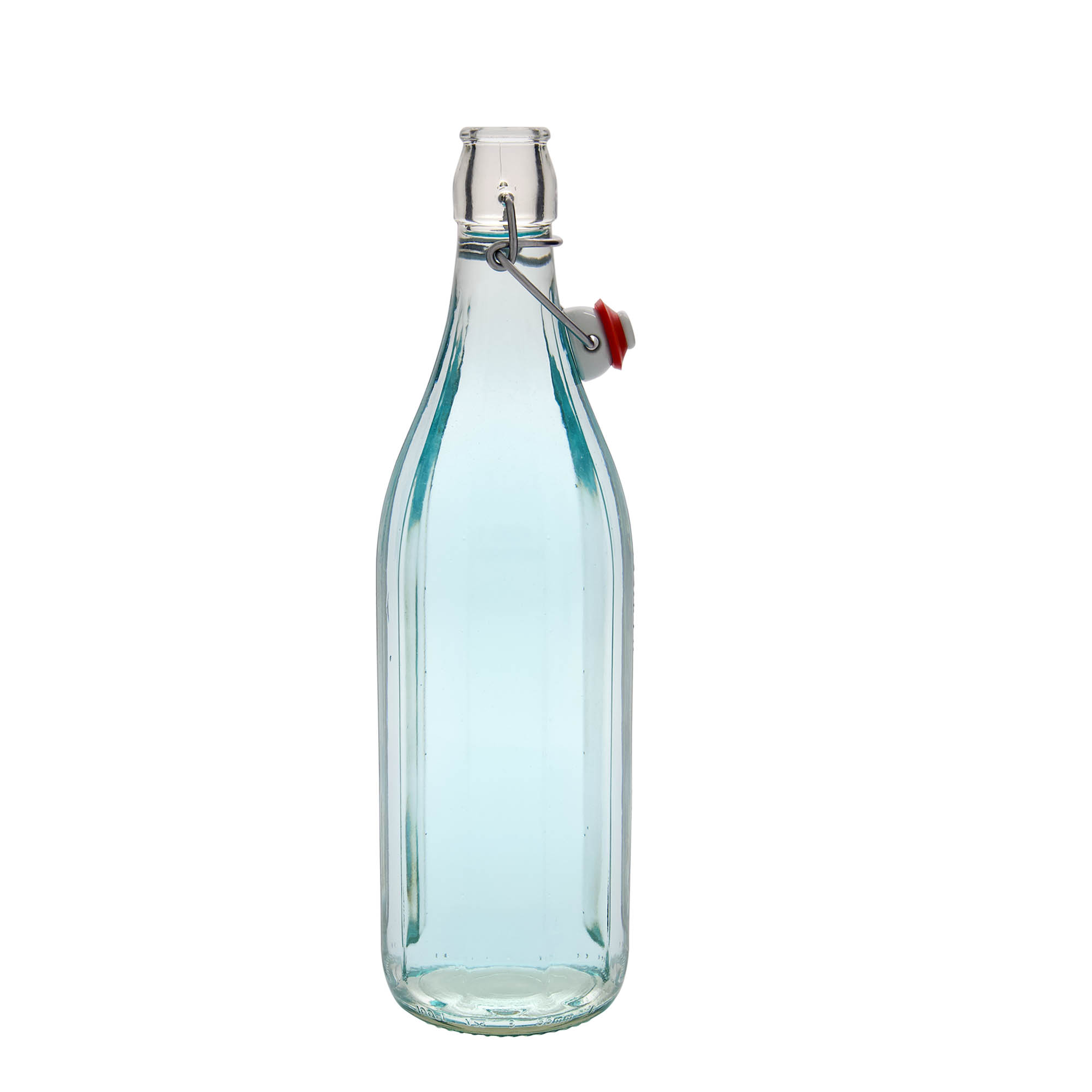 1.000 ml shishe qelqi 'Bravo' #, tetëkëndore, hapja: mbyllje me kapëse. 1.000 ml shishe qelqi 'Bravo' #, tetëkëndore, hapja: mbyllje me kapëse.