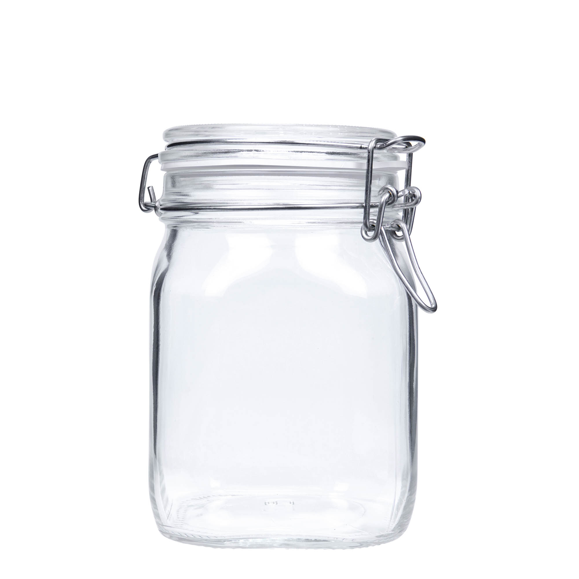 1.000 ml kavanoz me kapak me tel 'Fido', katror, hapje: mbyllje me kapak me tel 1.000 ml kavanoz me kapak me tel 'Fido', katror, hapje: mbyllje me kapak me tel