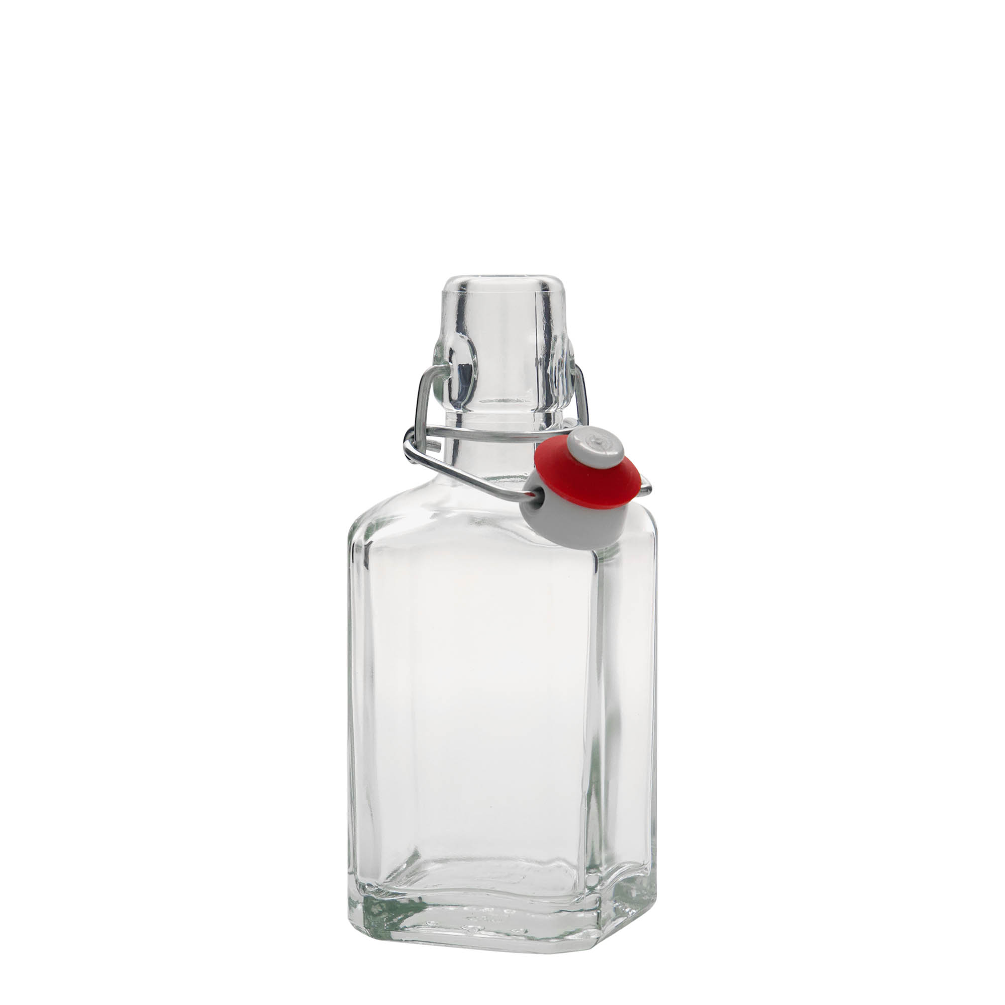 250 ml shishe qelqi 'Rialto', katrore, gojë: mbyllje me kapëse. 250 ml shishe qelqi 'Rialto', katrore, gojë: mbyllje me kapëse.