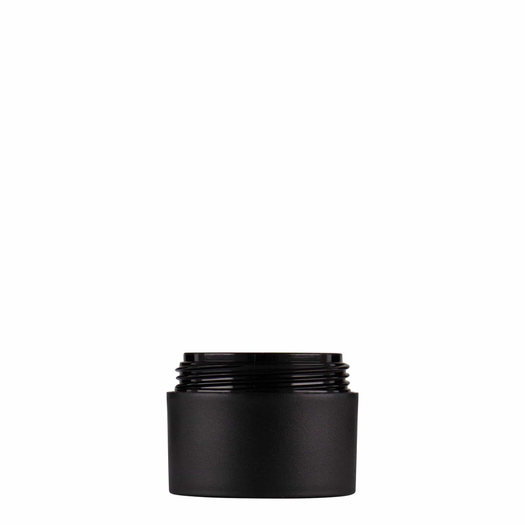 15 ml kuti plastike 'Antonella', PP, e zezë, hapje: kapak me vida