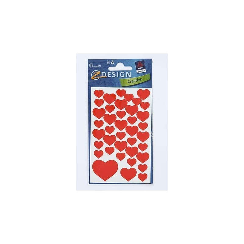 Zweckform Stickers 'Zemra', letër, e kuqe
