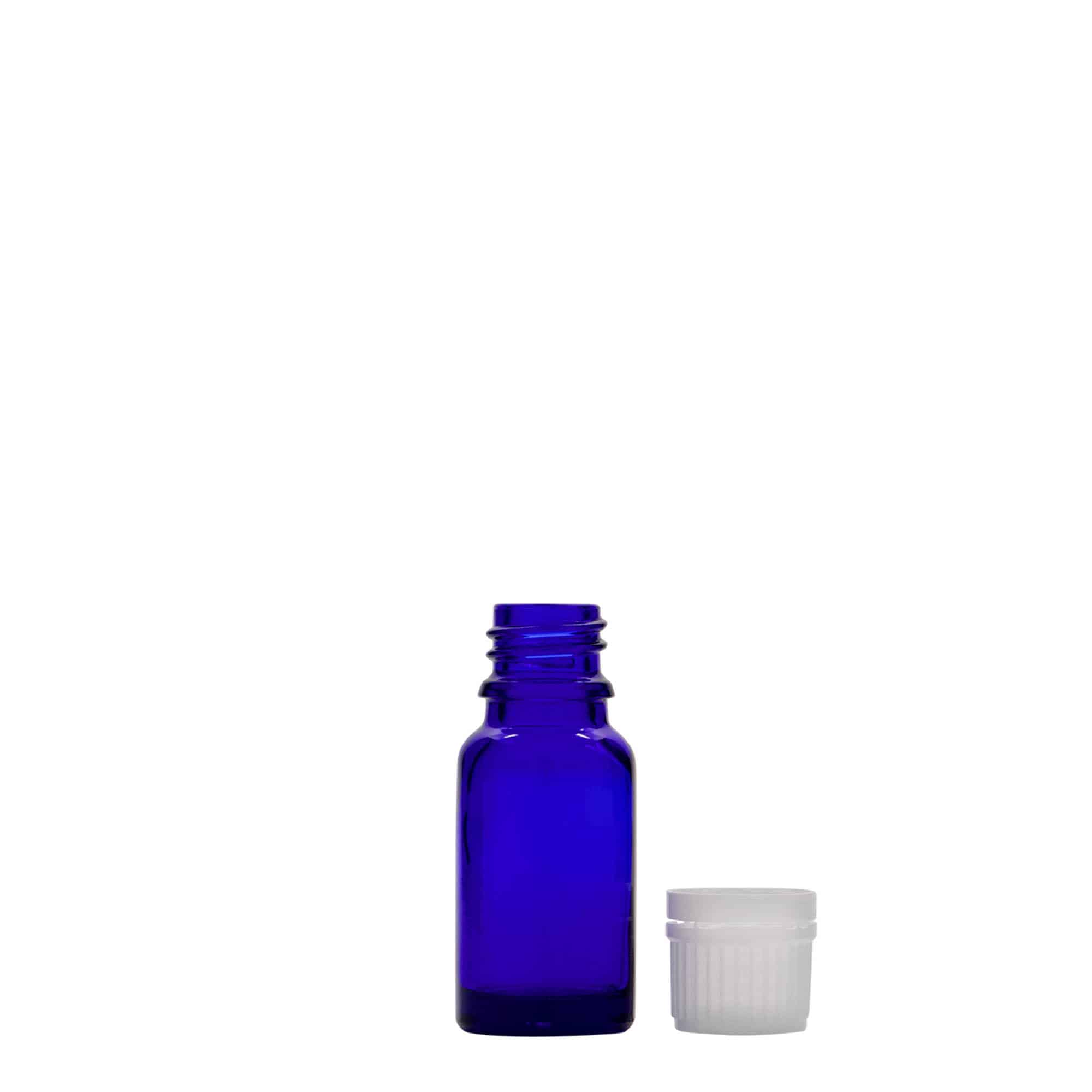 10 ml shishe mjekësore, qelq, blu mbretëror, gojë: DIN 18