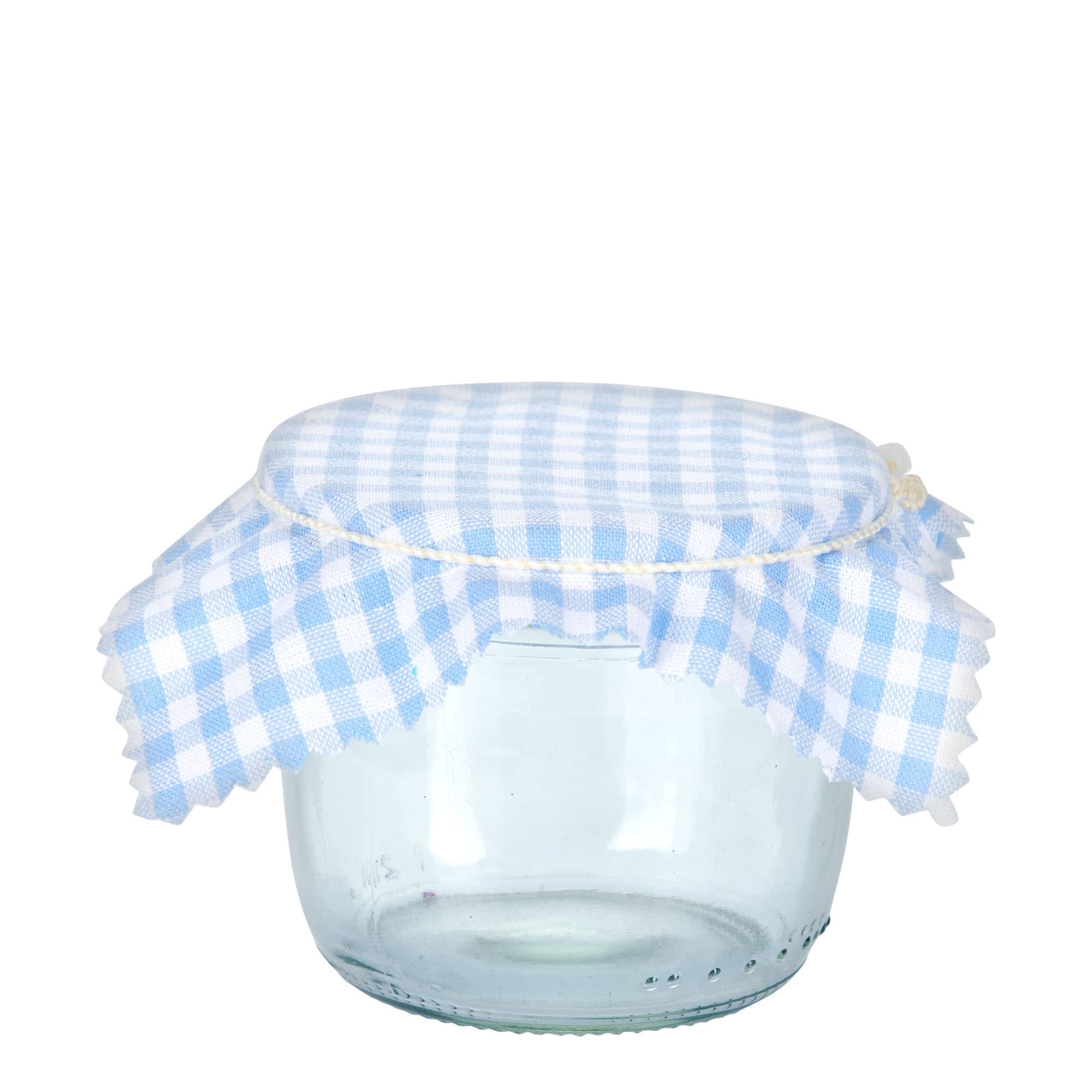 Peshqir i vogël prej tekstili me karrige 12x12, katror, tekstil, blu i çelët, hapje: TO38-TO53