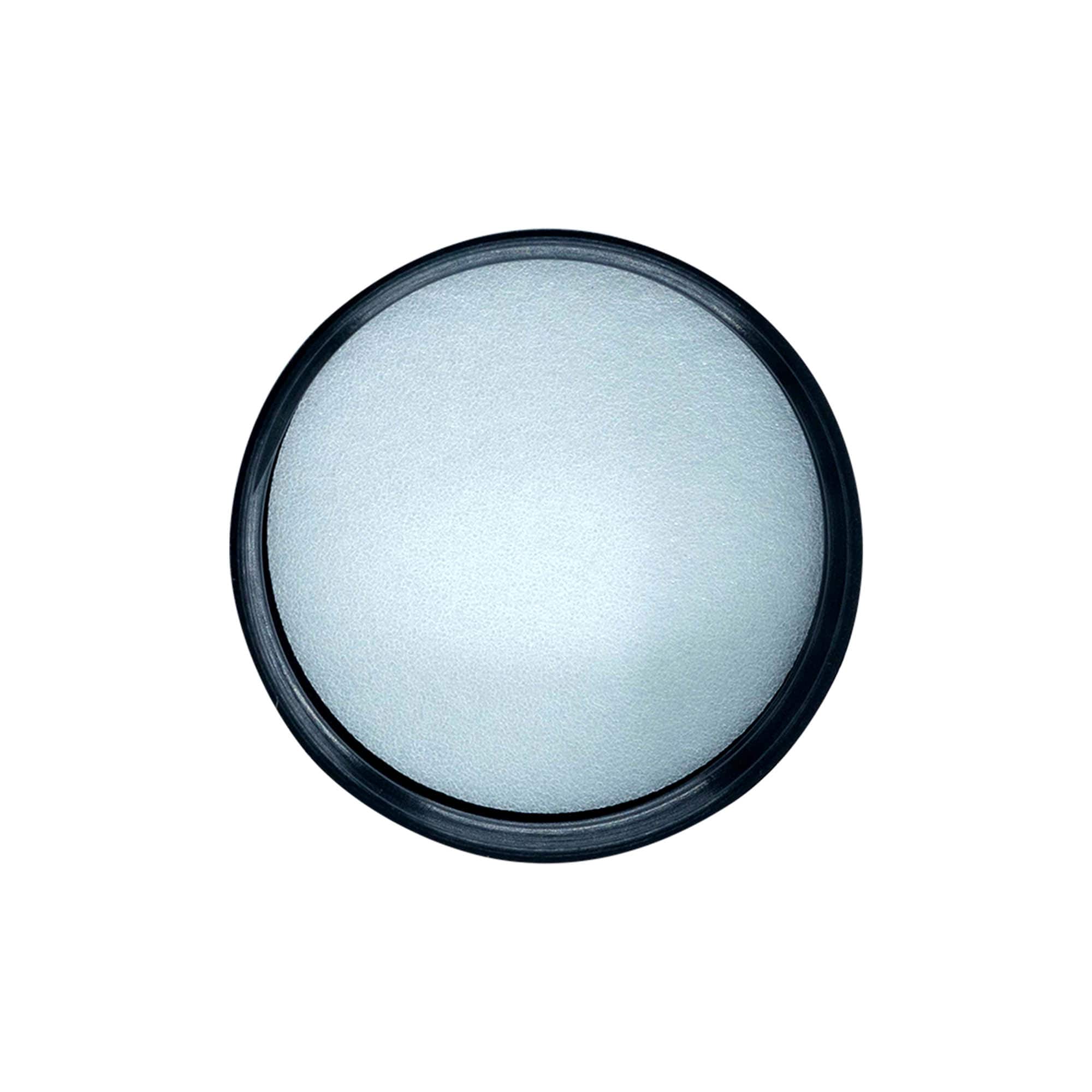 Kapak me vidë për 60 ml 'Brown Line', plastikë HPM, e zezë