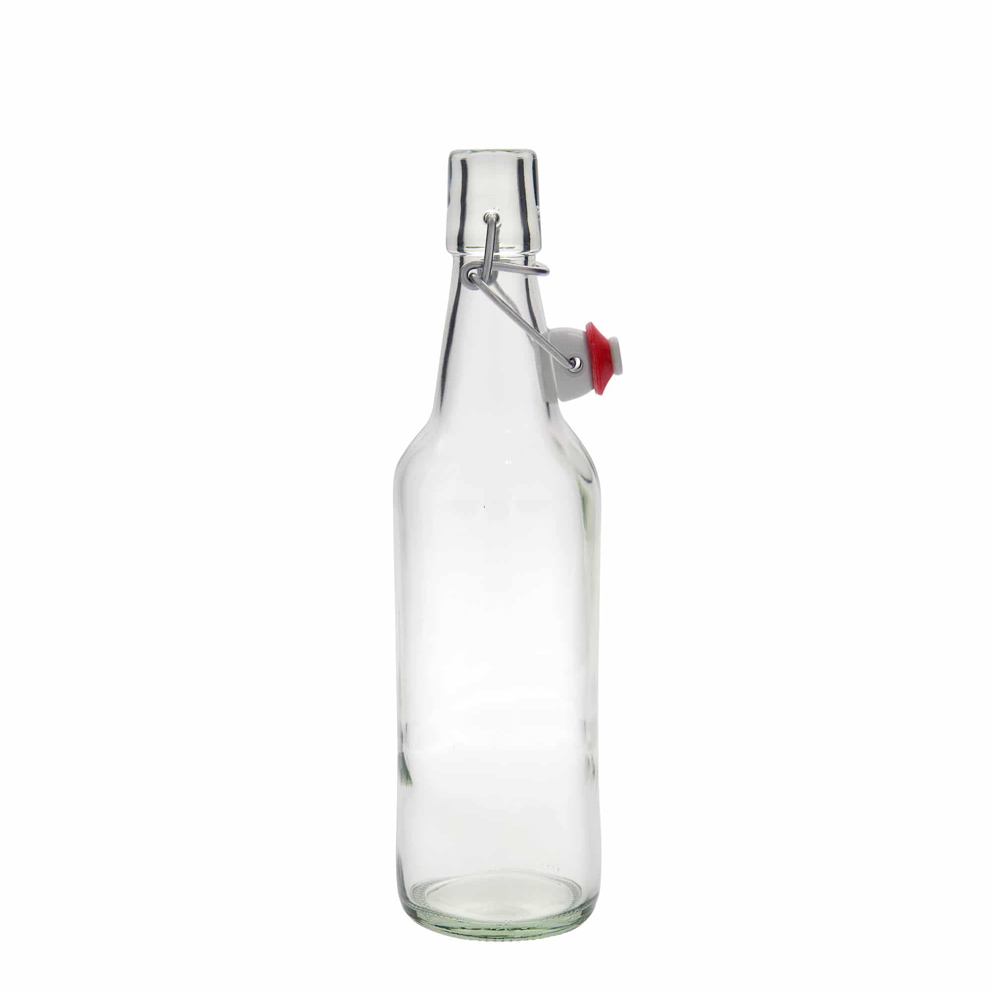 Shishe birre 500 ml, qelq, gojë: mbyllje me kapëse.