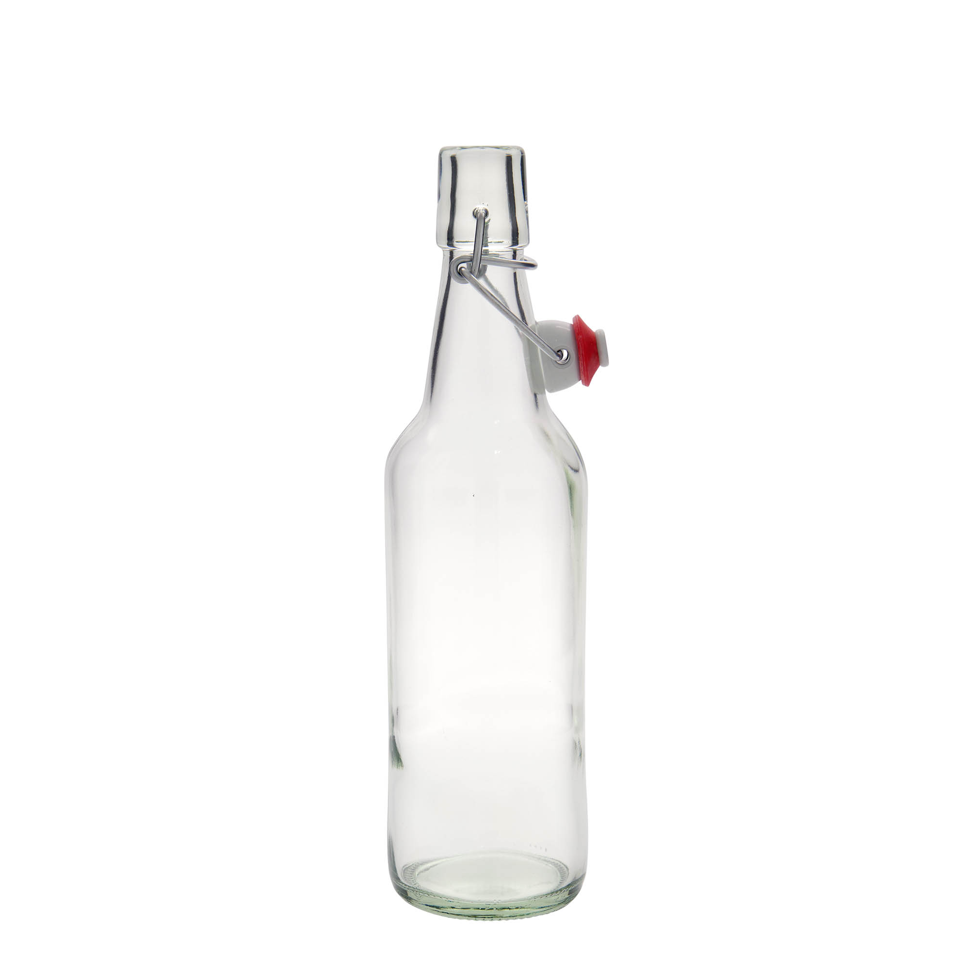 Shishe birre 500 ml, qelq, gojë: mbyllje me kapëse.