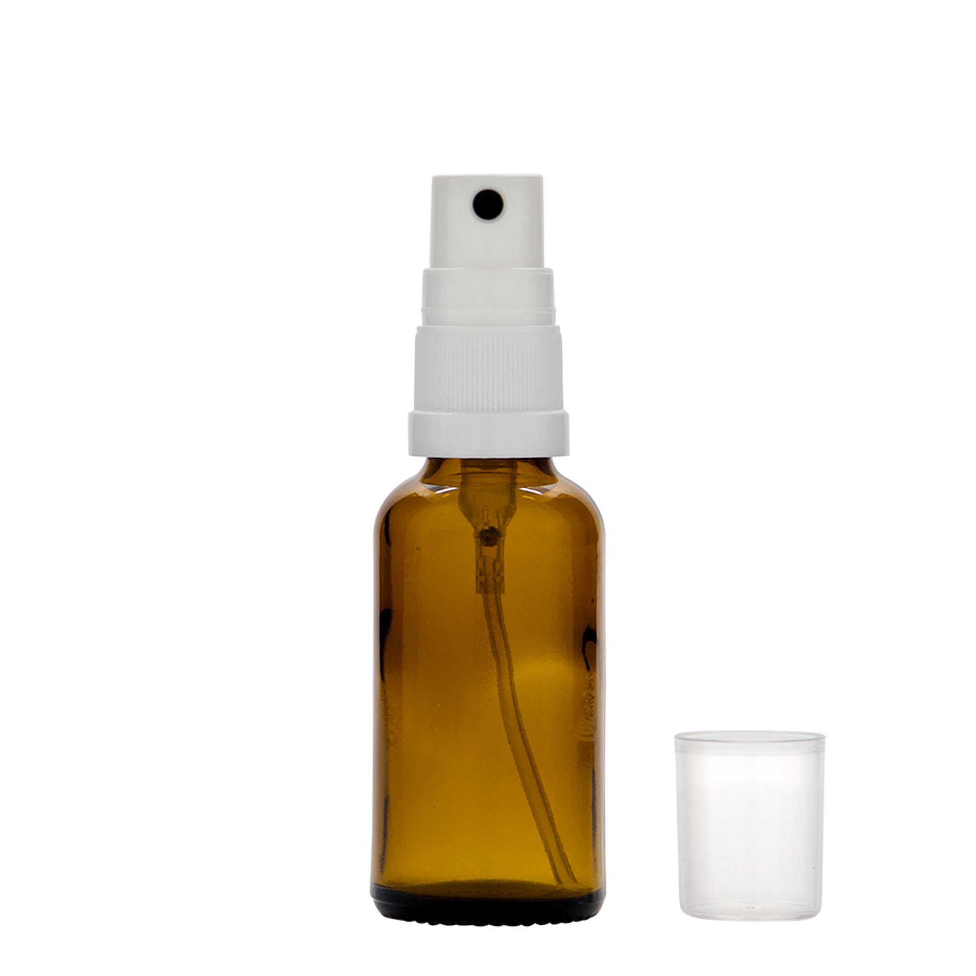 30 ml shishe me spërkatës, mjekësore, qelq, kafe, gojë: DIN 18