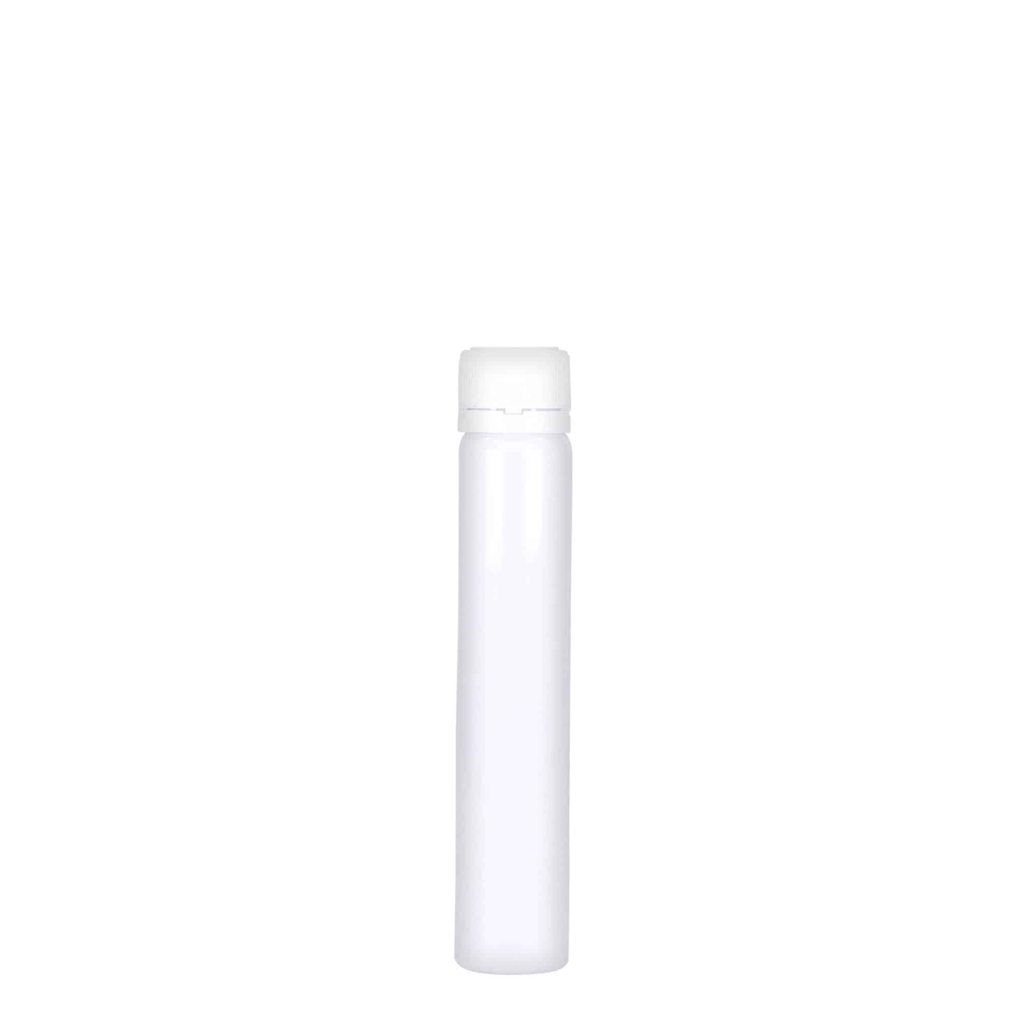 25 ml tub PET, plastik, i bardhë, hapje: kapak me vida