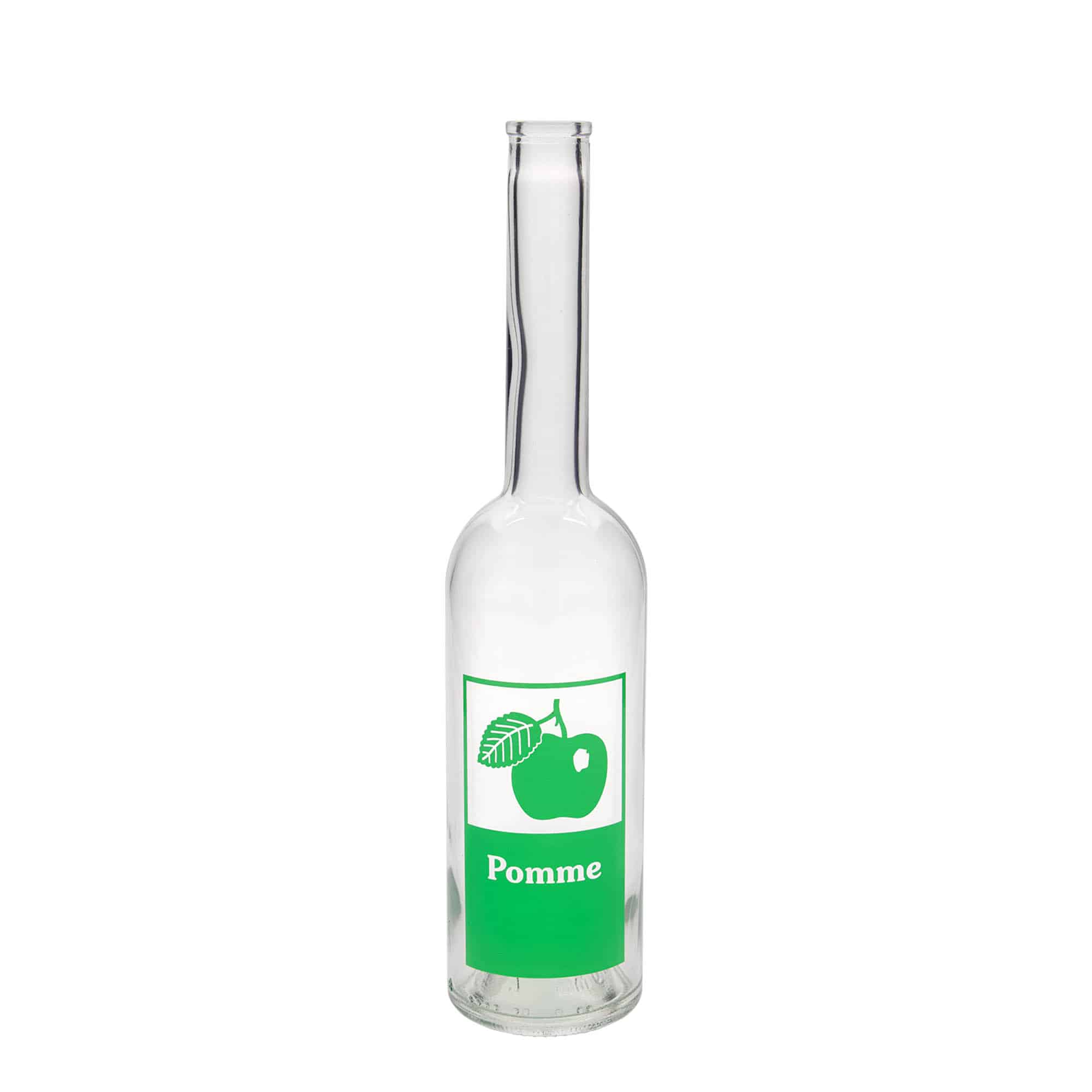 Shishe qelqi 500 ml 'Opera', motiv: Mollë, gojë: Korek