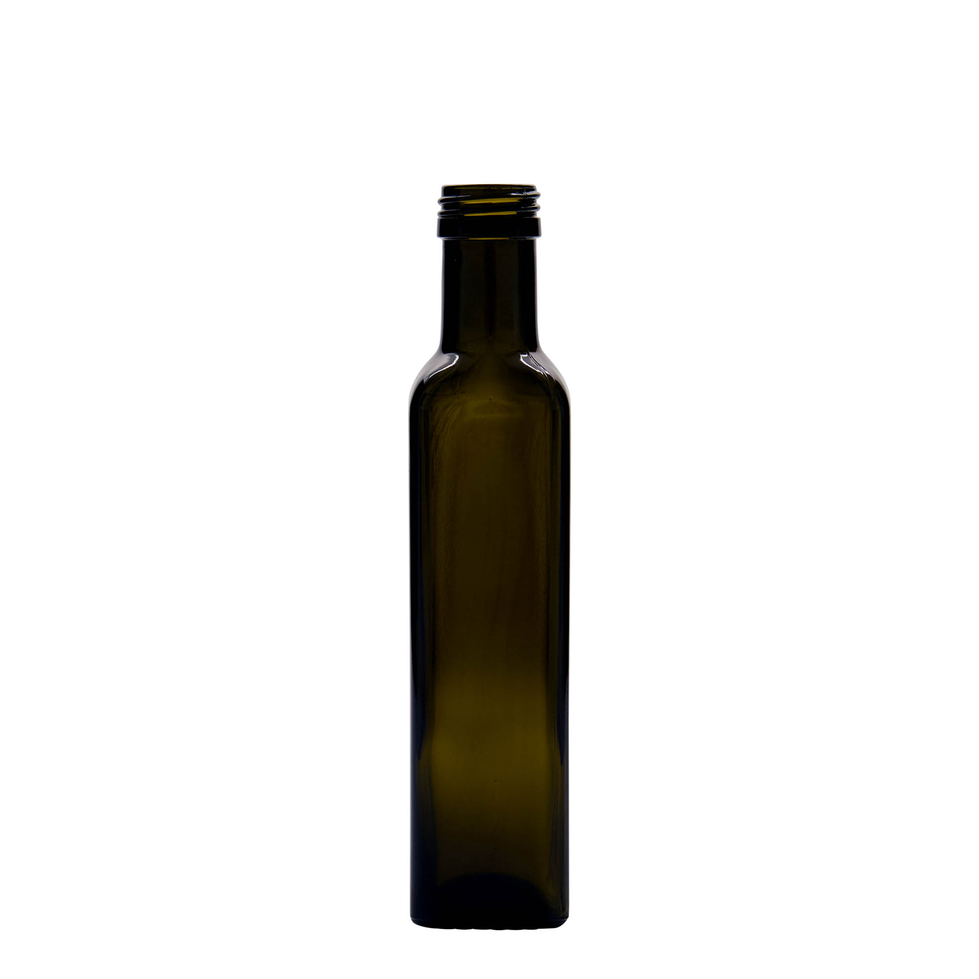 250 ml shishe qelqi 'Marasca', katrore, jeshile antike, gojë: PP 31,5