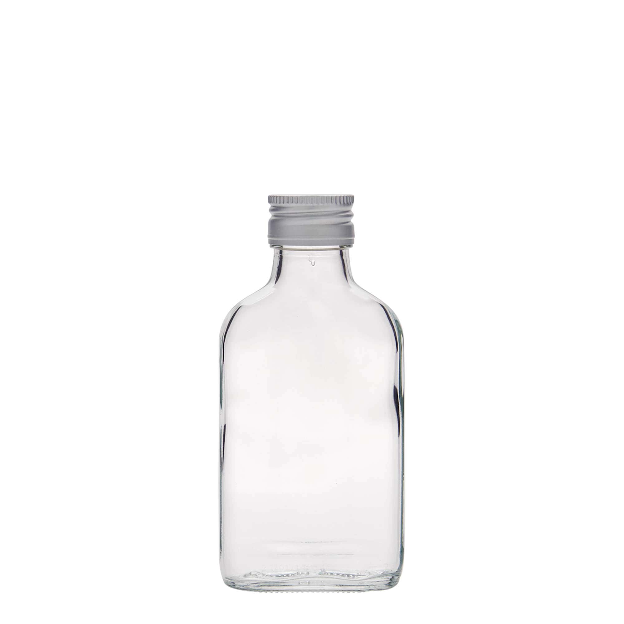 Shishe dore 100 ml, drejtkëndëshe, xham, gojë: PP 28