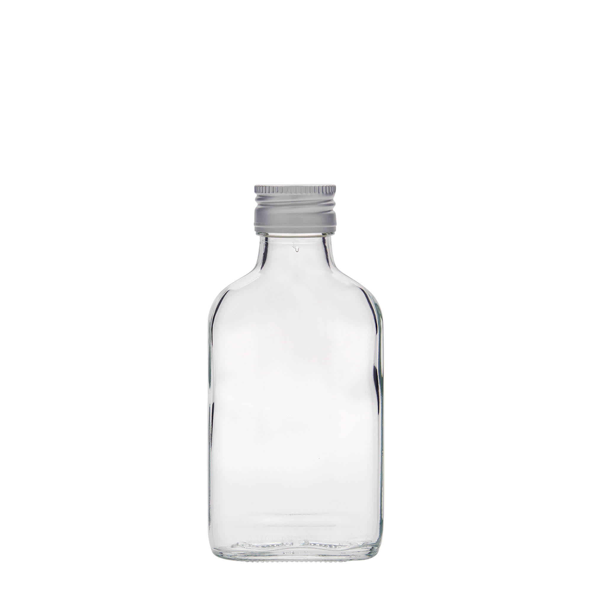 Shishe dore 100 ml, drejtkëndëshe, xham, gojë: PP 28