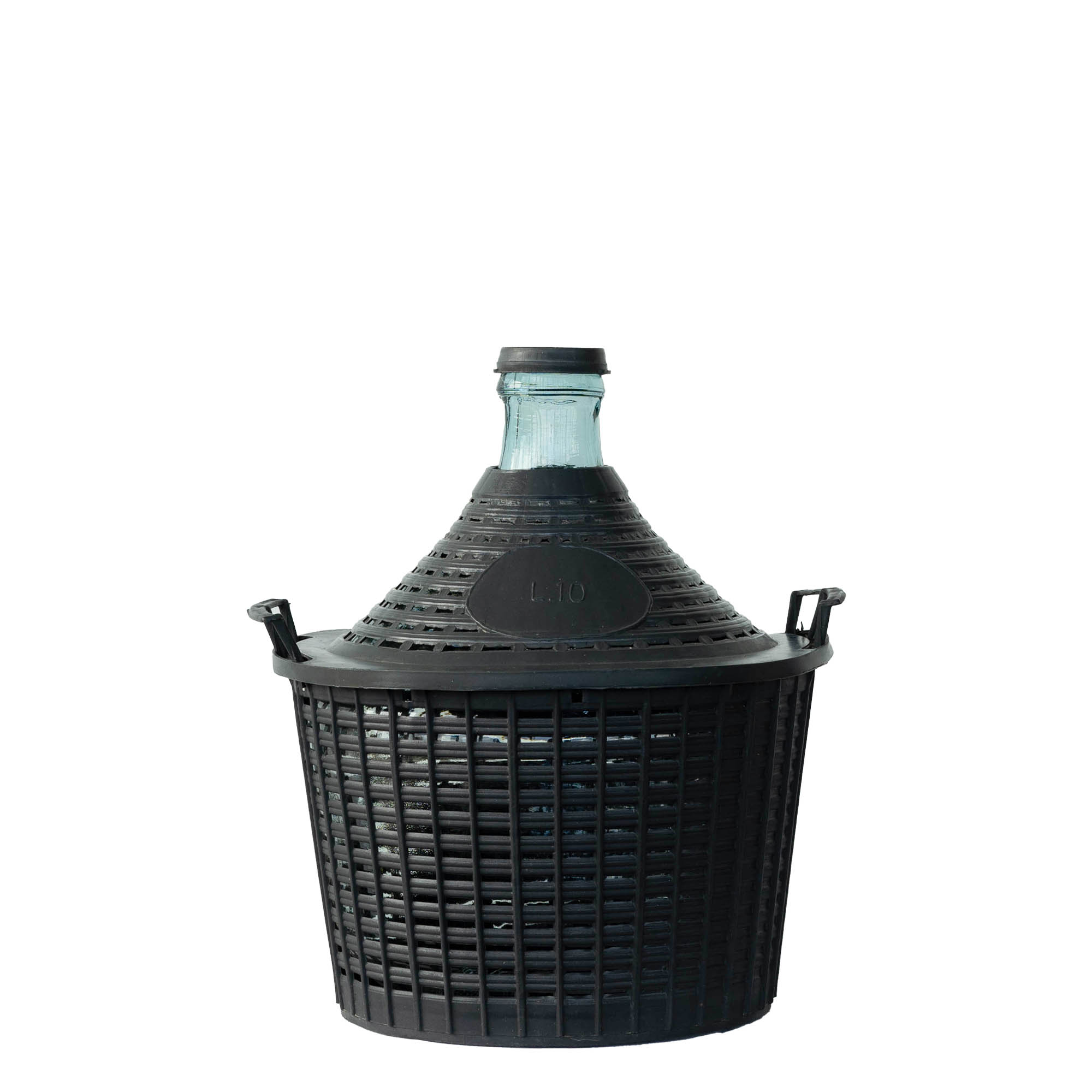 10 l shishe baloni me qafë të ngushtë, xham, gojë: kapak me mbështjellje