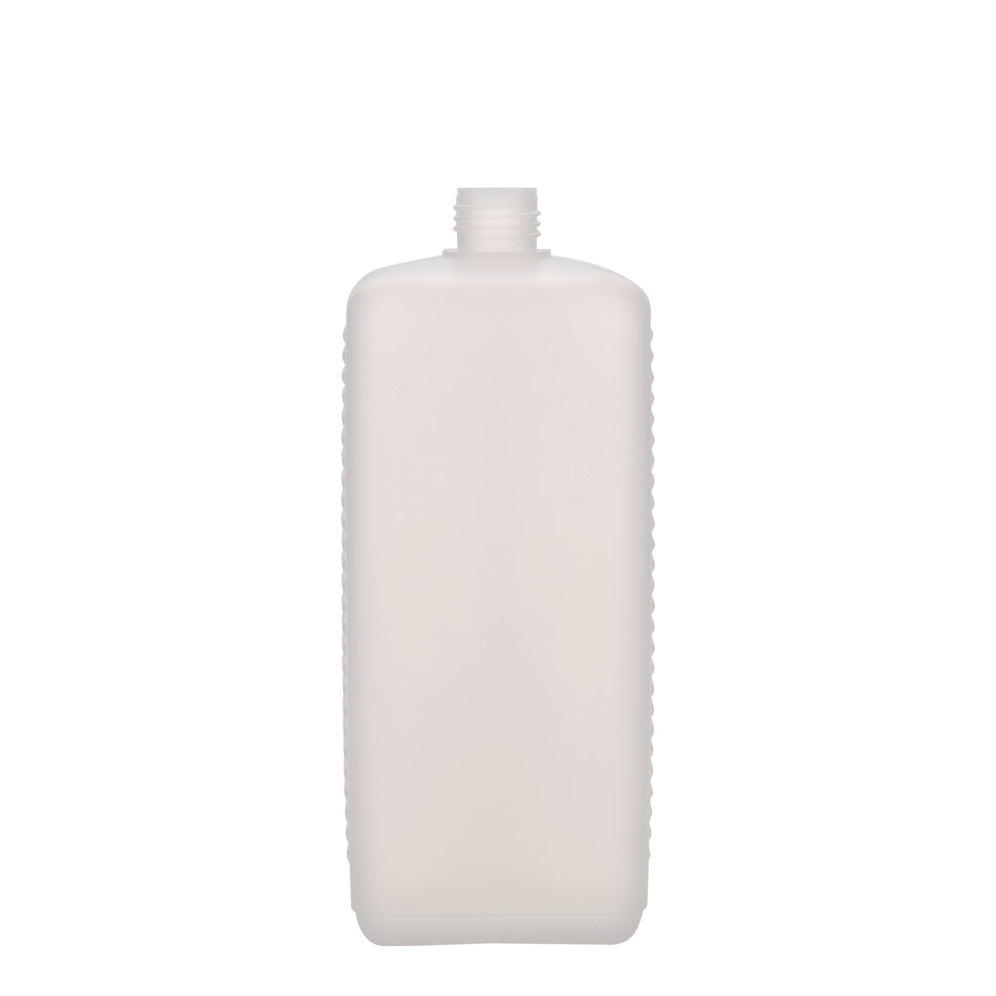 1.000 ml shishe kanister, drejtkëndëshe, plastikë HDPE, natyrale, hapje: DIN 25 EPE 1.000 ml shishe kanister, drejtkëndëshe, plastikë HDPE, natyrale, hapje: DIN 25 EPE