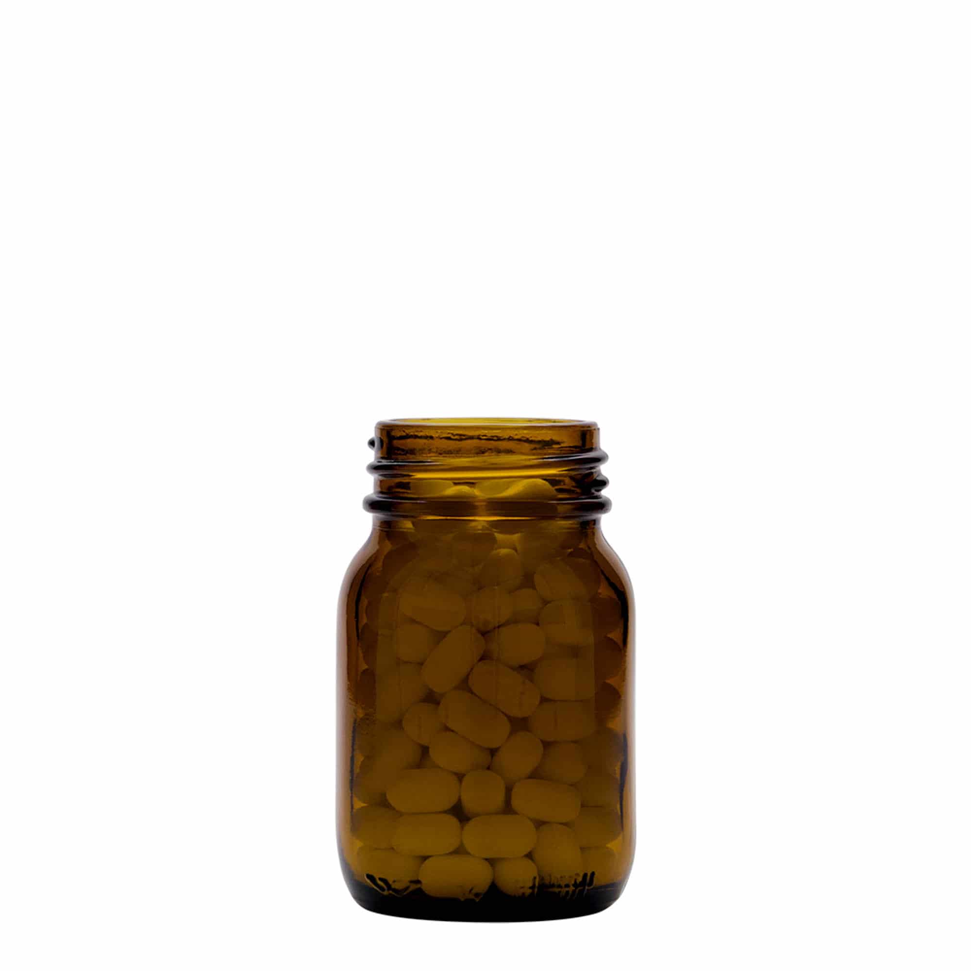 75 ml gotë me qafë të gjerë, kafe, gojë: DIN 40