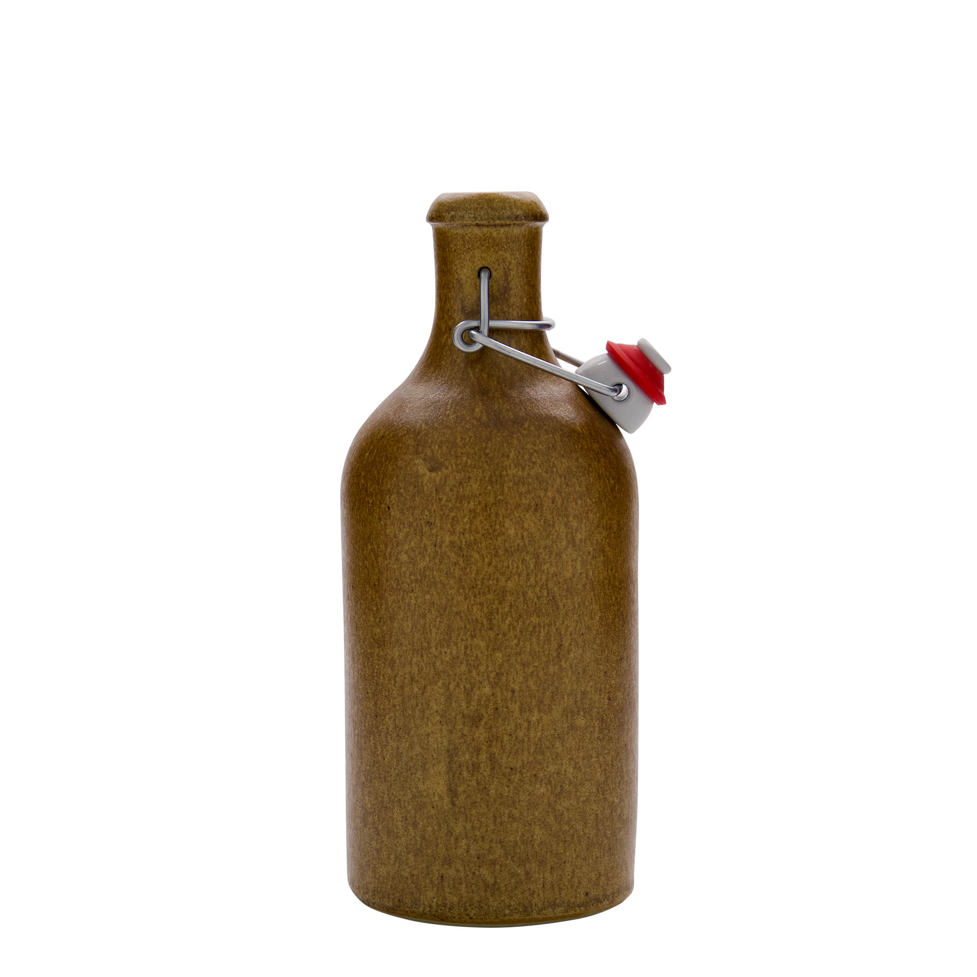 500 ml krua me tulla, qeramikë, ngjyrë kafe-kristal, gojë: mbyllje me kapëse hekurudhore