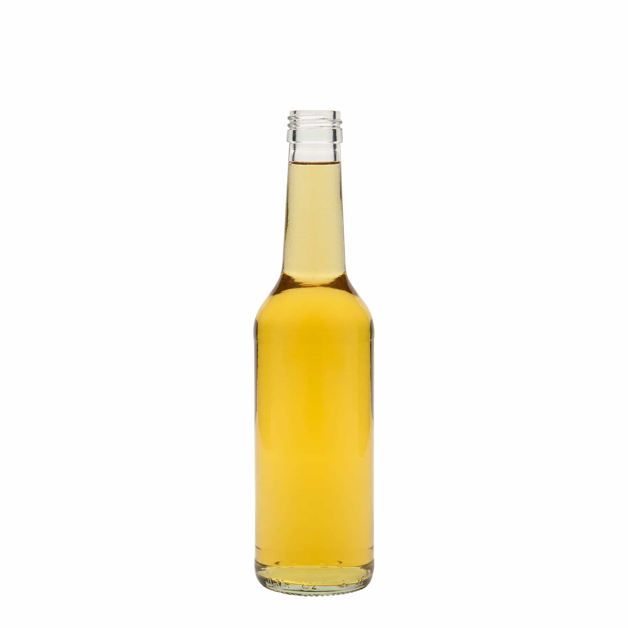 Shishe qelqi 350 ml me qafë të drejtë, gojë: PP 28 Shishe qelqi 350 ml me qafë të drejtë, gojë: PP 28