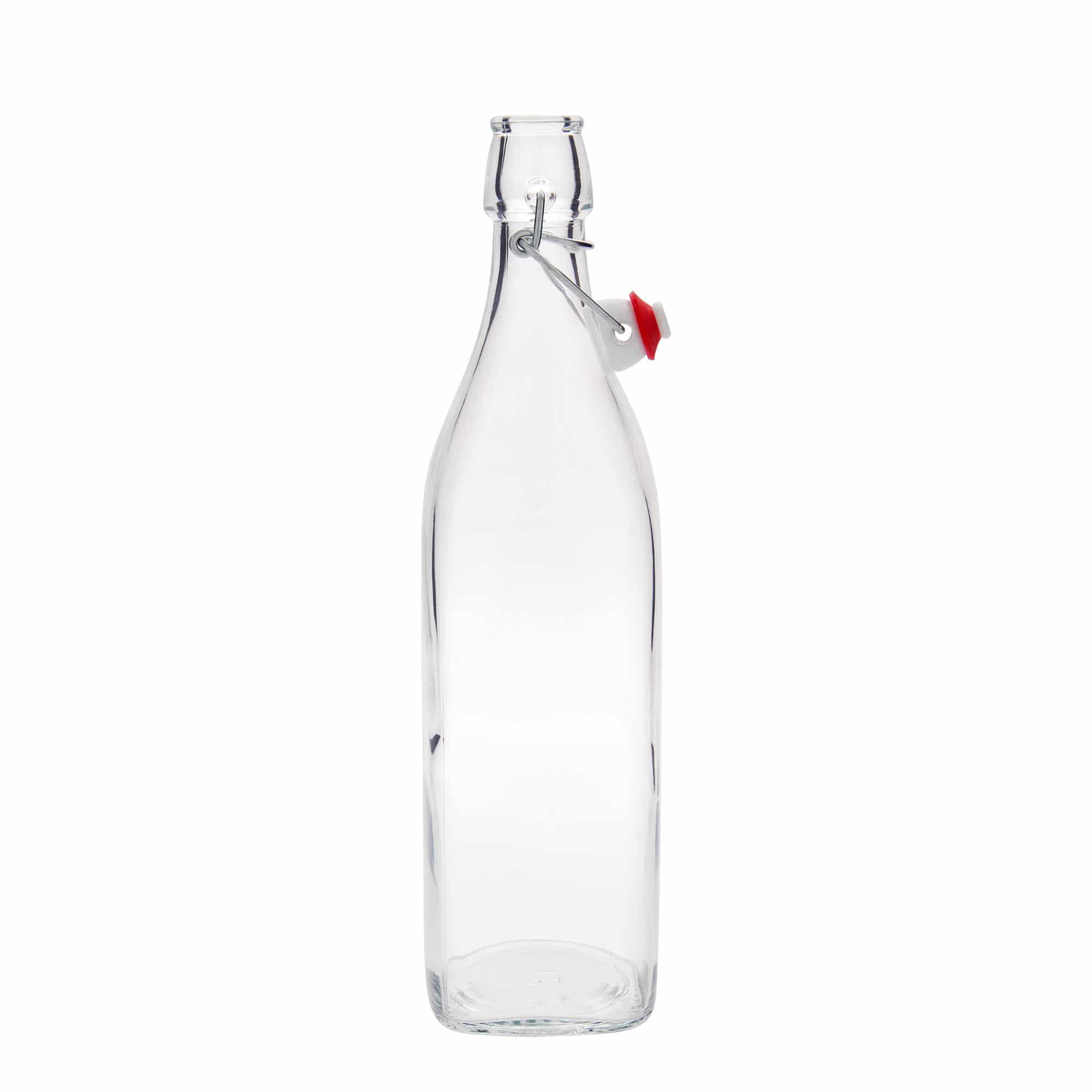 1.000 ml shishe qelqi 'Swing, katrore, gojë: mbyllje me kapëse 1.000 ml shishe qelqi 'Swing, katrore, gojë: mbyllje me kapëse