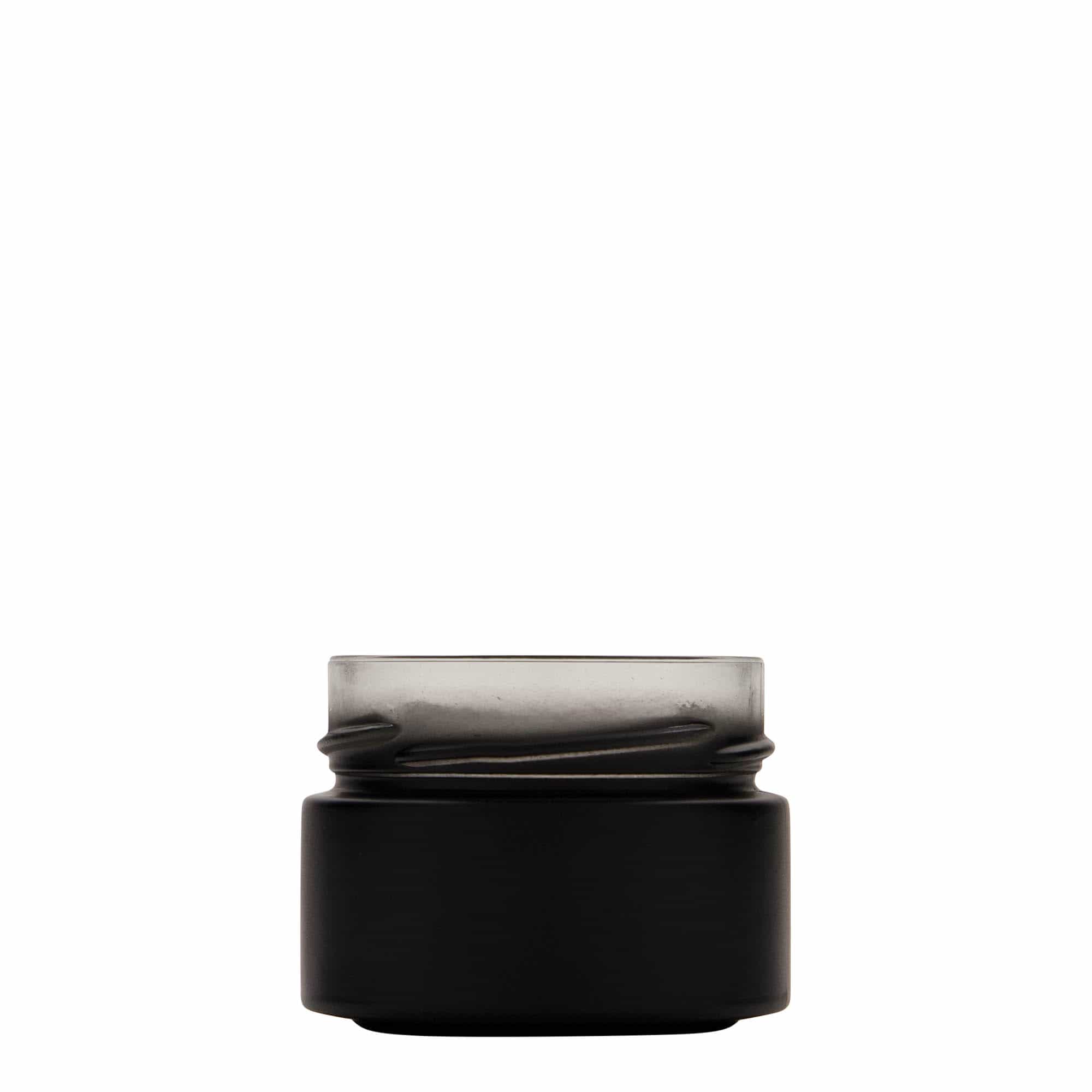 130 ml gotë rrethore 'Aurora', e zezë, hapja: Deep-Twist-Off (DTO 66)