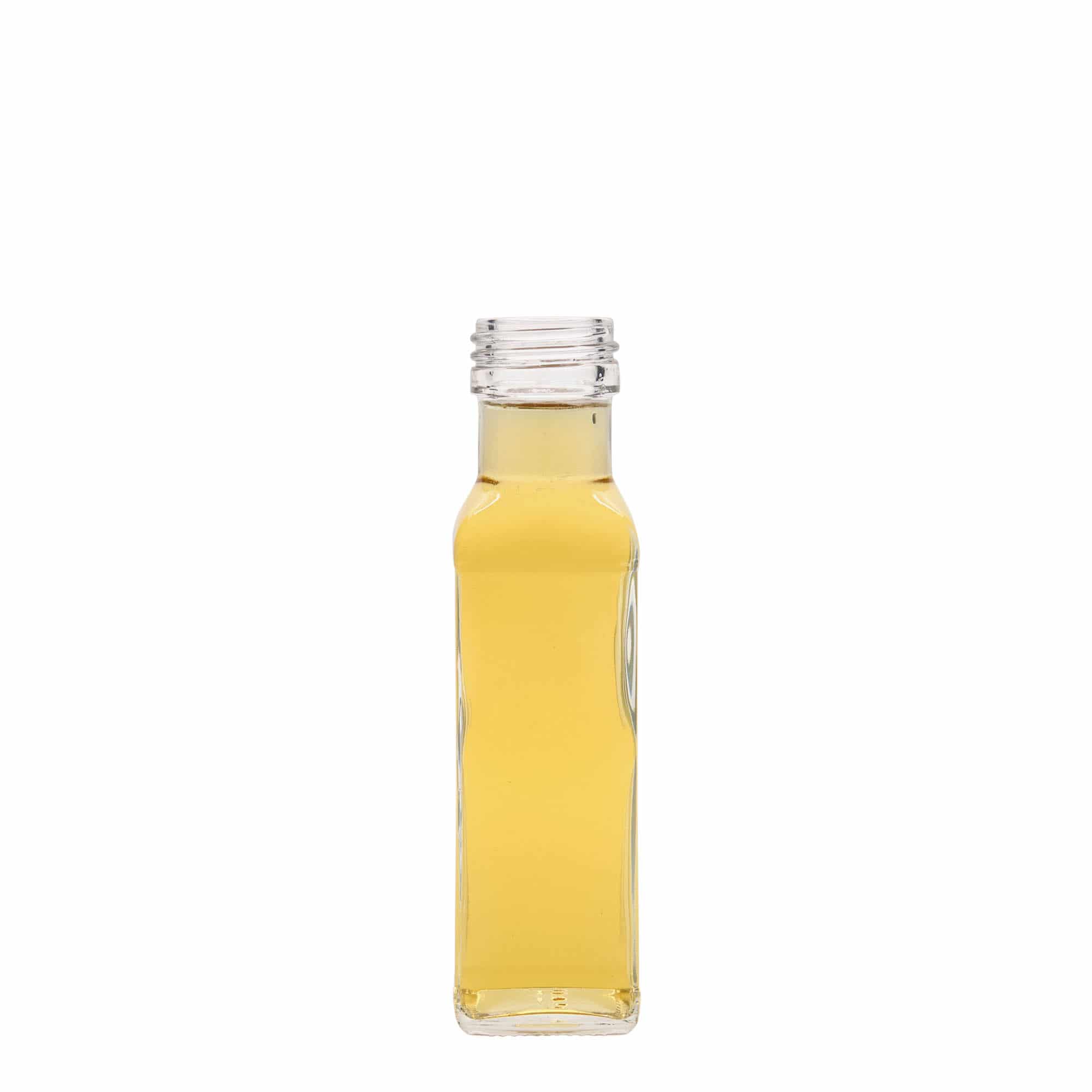 Flaske qelqi 100 ml 'Marasca', katrore, gojë: PP 31,5 Flaske qelqi 100 ml 'Marasca', katrore, gojë: PP 31,5