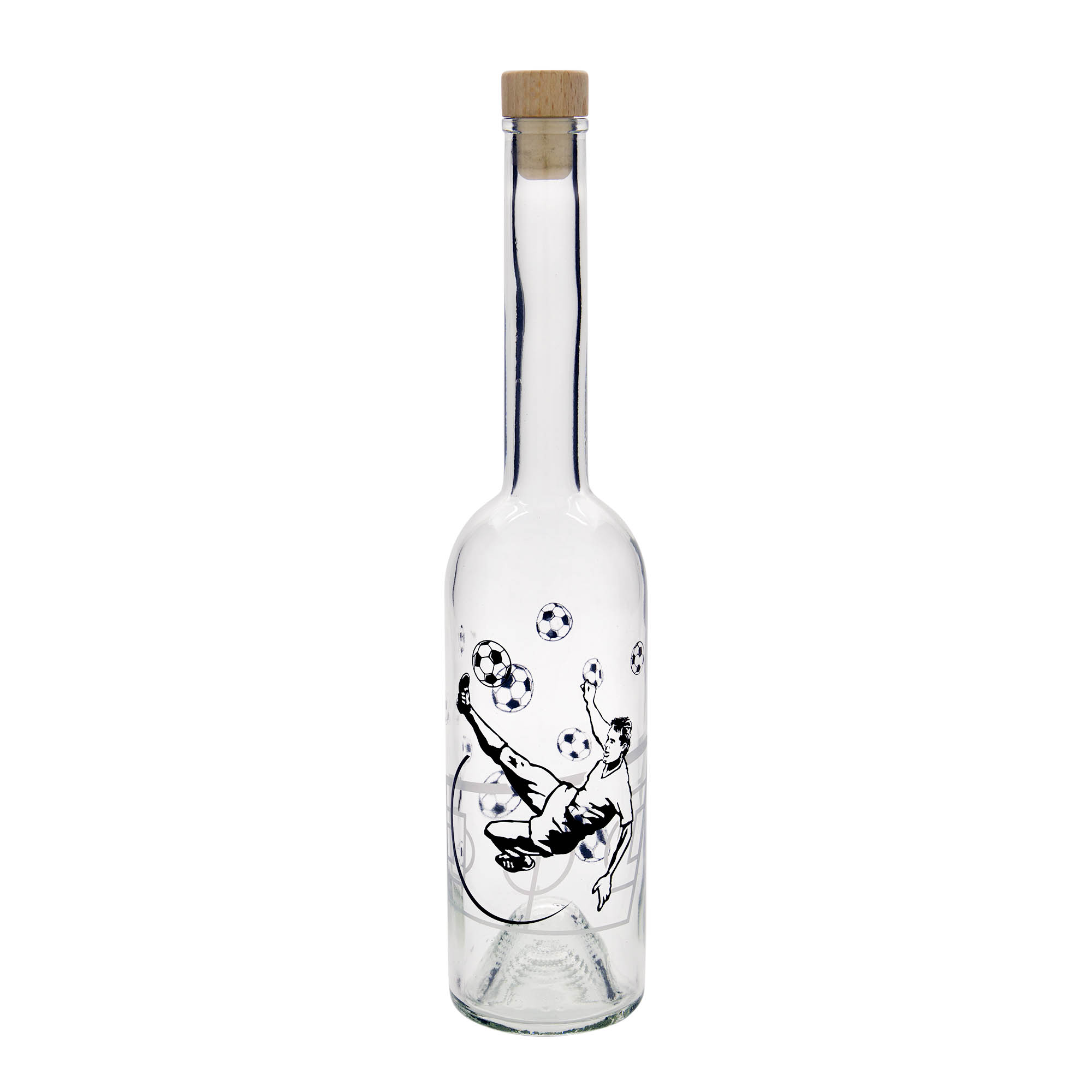 Shishe qelqi 500 ml 'Opera', motiv: Futbollist, gojë: Kork Shishe qelqi 500 ml 'Opera', motiv: Futbollist, gojë: Kork