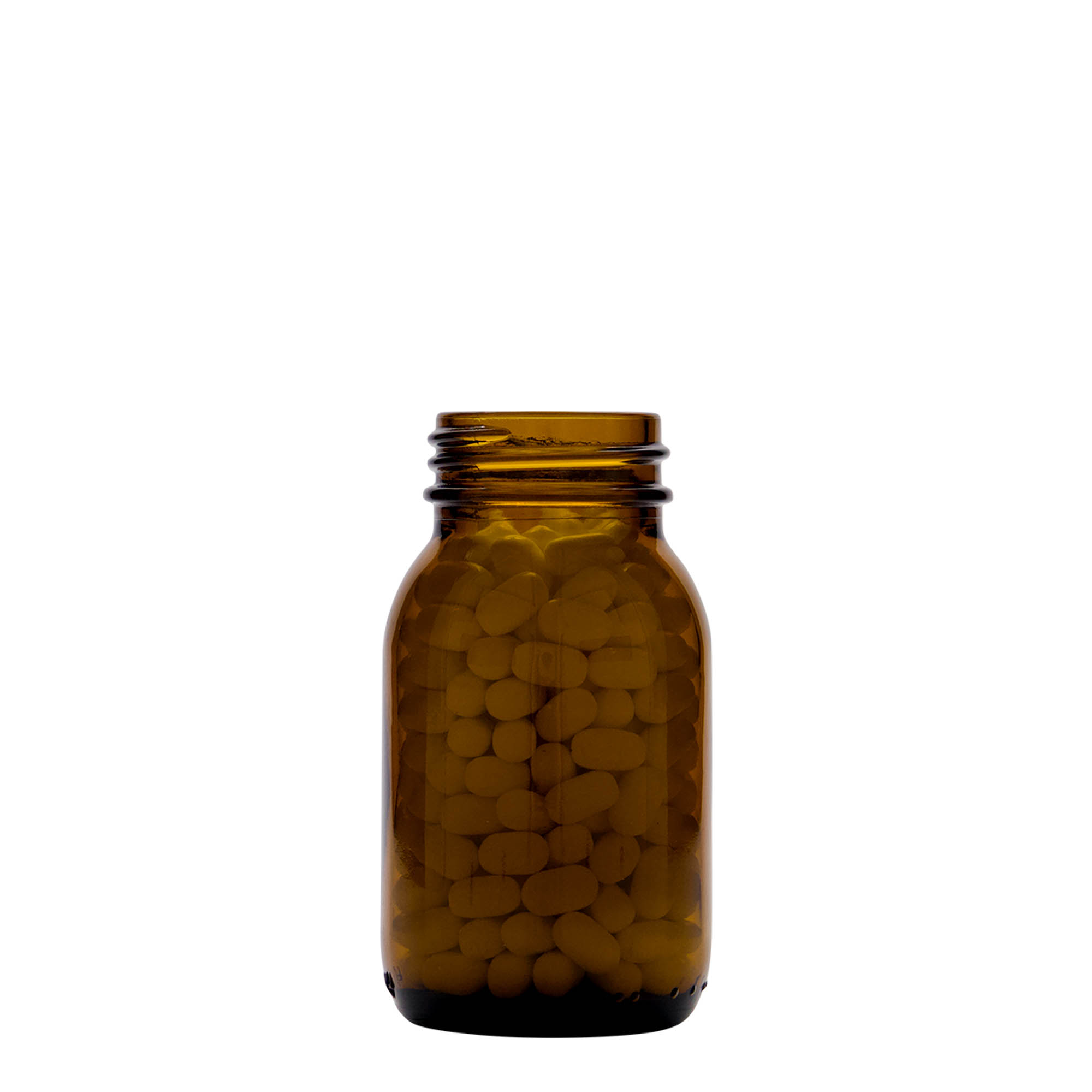 125 ml gotë me qafë të gjerë, kafe, hapja: DIN 40 125 ml gotë me qafë të gjerë, kafe, hapja: DIN 40