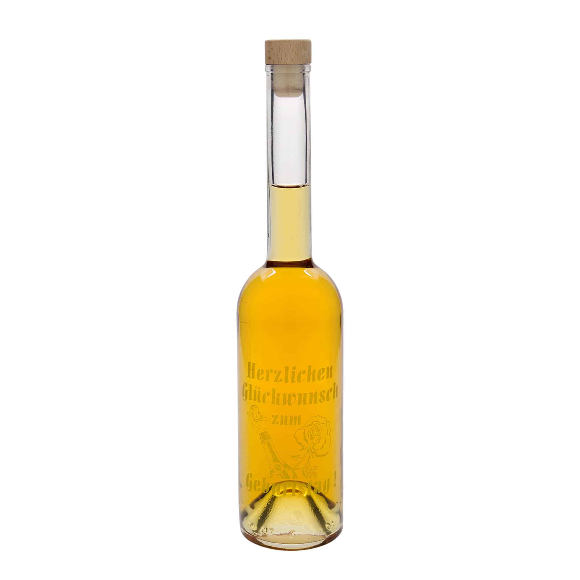 Shishe qelqi 500 ml 'Opera', motiv: Molla, gojë: Kork