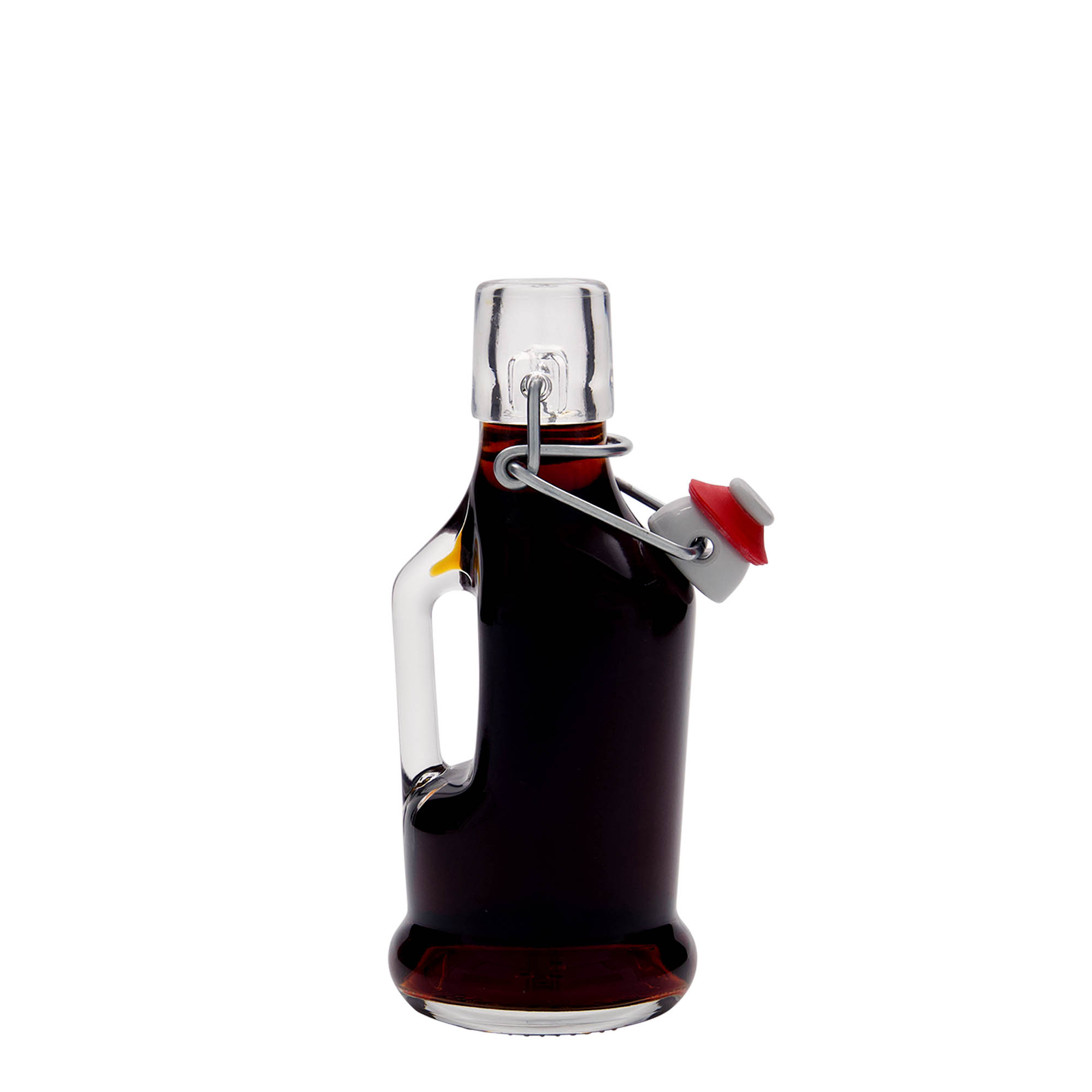 Shishe qelqi 200 ml 'Classica', gojë: kapëse me kapak me shirit