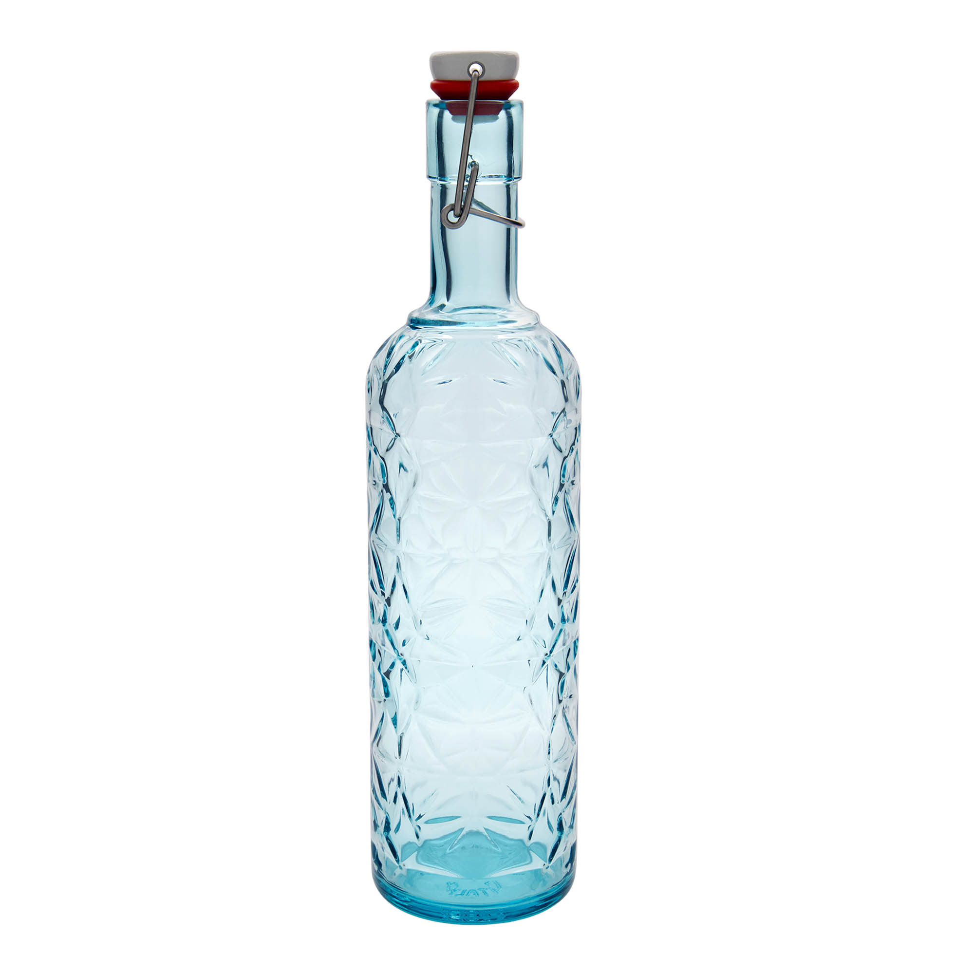 1.000 ml shishe qelqi 'Oriente', blu azur, hapje: kapak me kapëse 1.000 ml shishe qelqi 'Oriente', blu azur, hapje: kapak me kapëse
